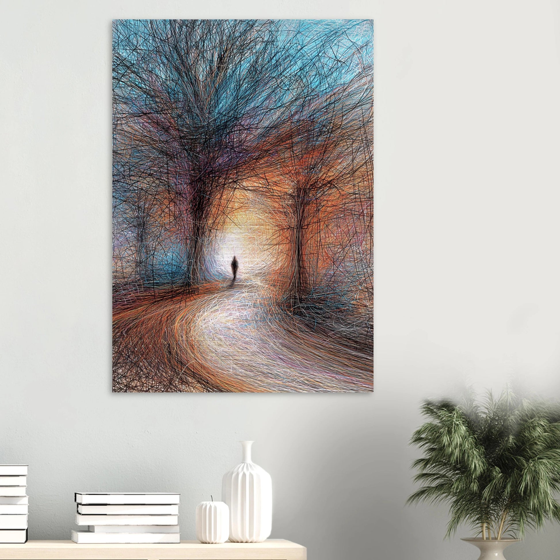 Vers la Clarté — tableau aluminium — vue 6 — art mural STNCL