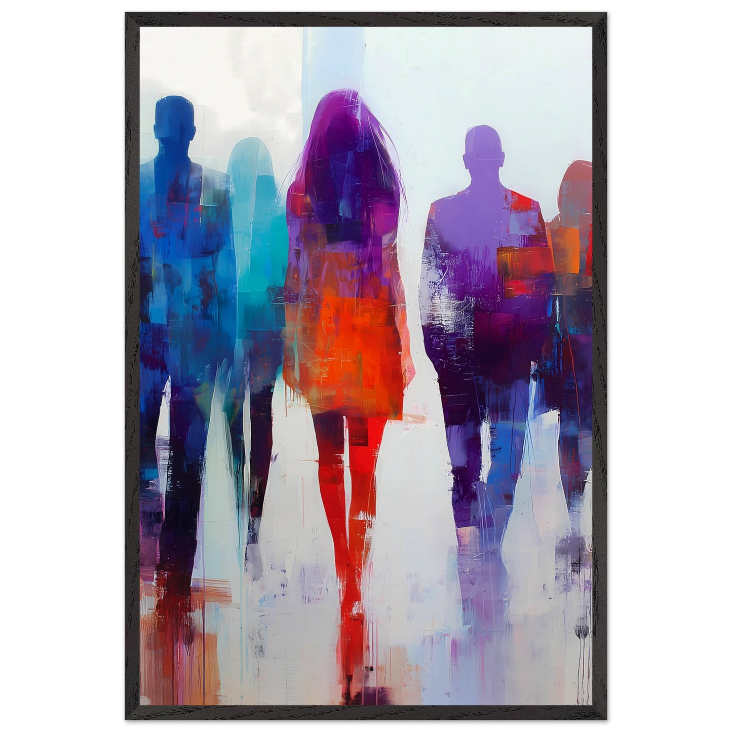 Présences Lumineuses — tableau encadré bois — vue 2 — art mural STNCL