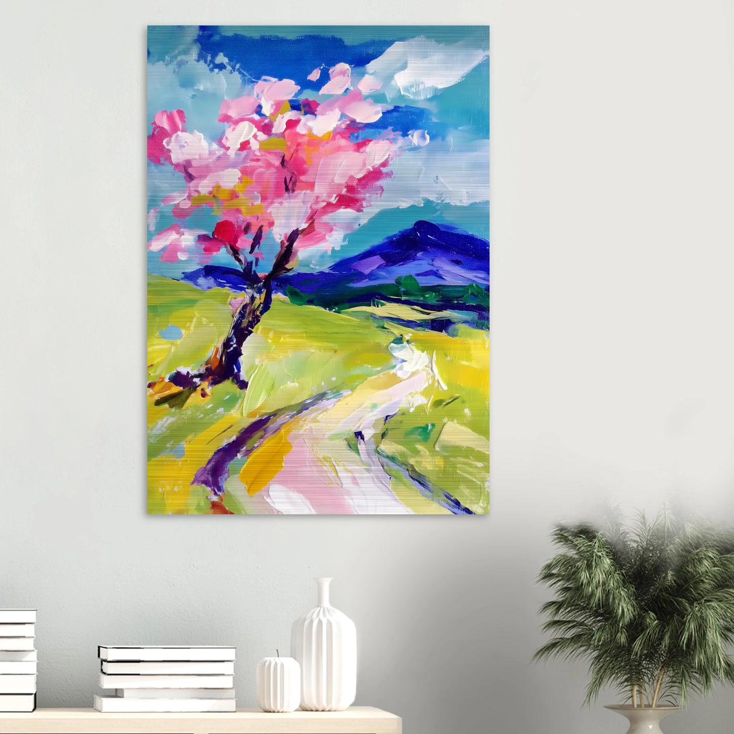 L'Arbre en Fleurs — tableau aluminium — vue 6 — art mural STNCL