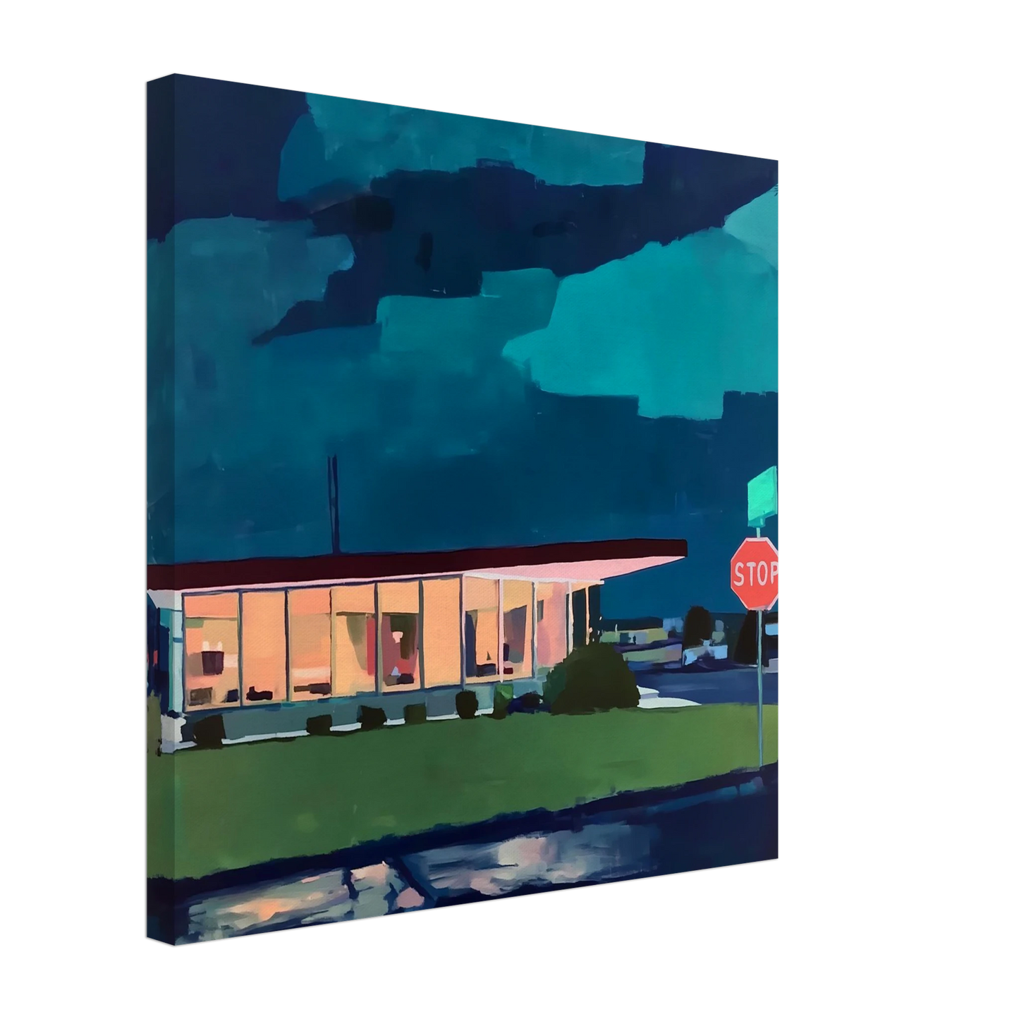 Lumière sur la Route — tableau sur toile — vue 4 — art mural STNCL