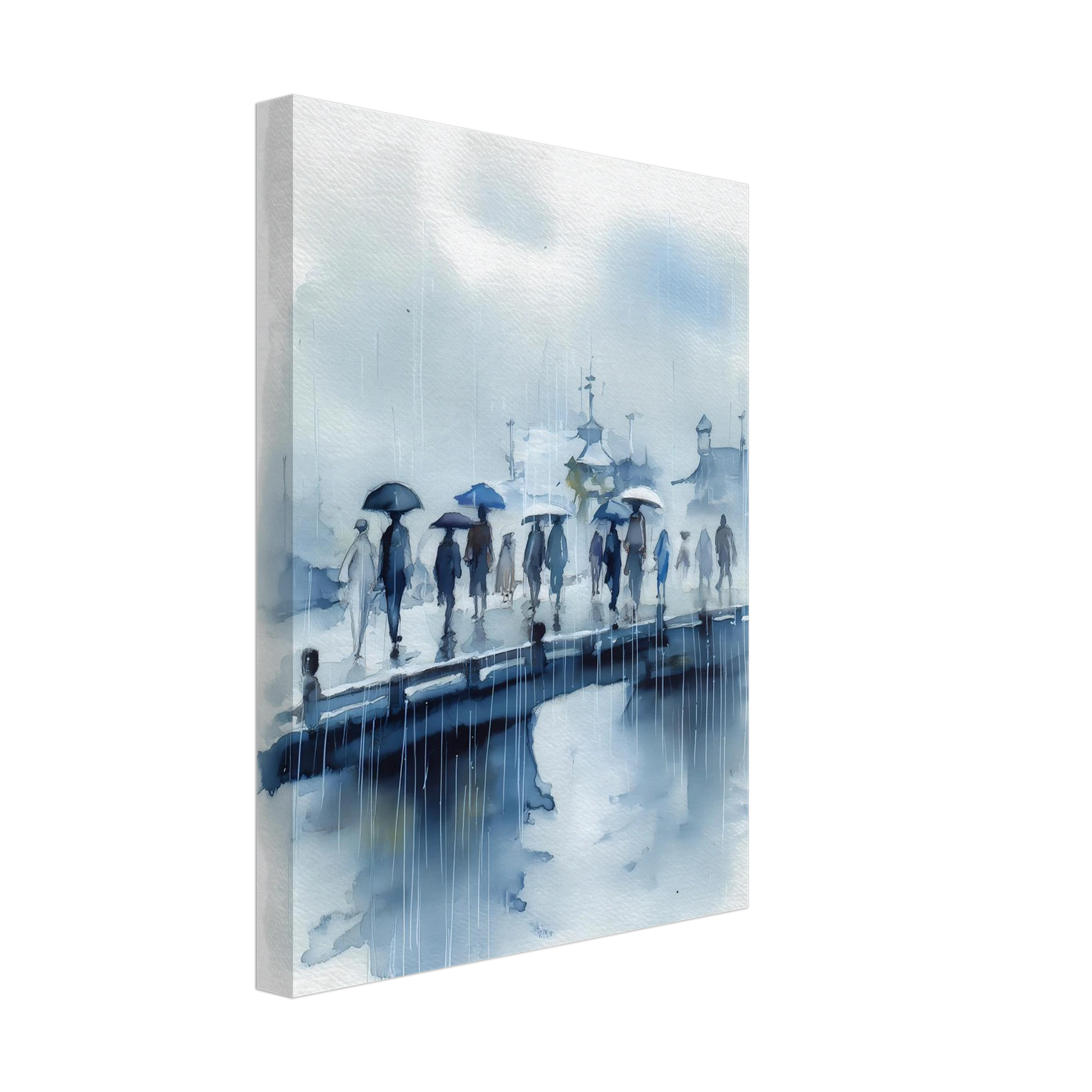 Pluie sur le Pont — tableau sur toile — vue 4 — art mural STNCL