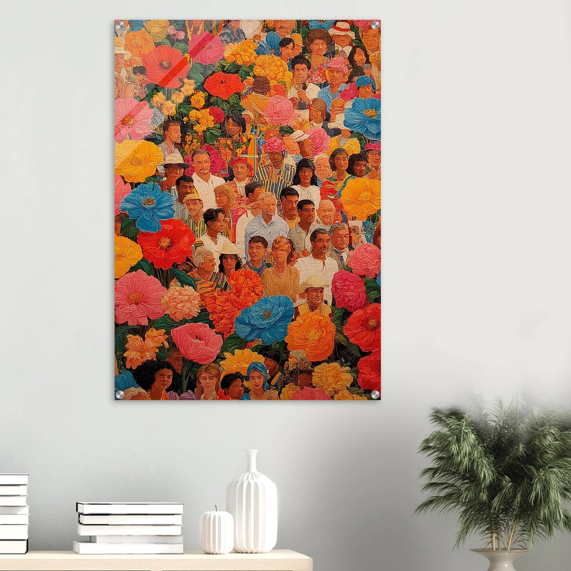 Jardin des Visages — tableau plexiglas — vue 6 — art mural STNCL
