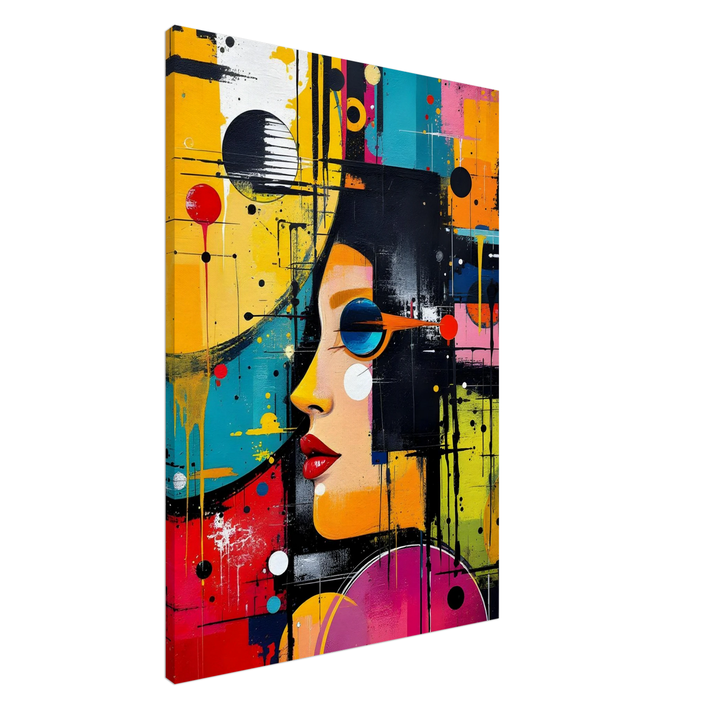 Portrait Femme Pop Art — tableau sur toile — art mural STNCL