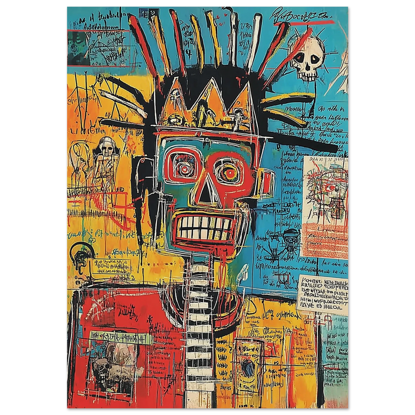 Visage Couronné en Feu — affiche d'art — art mural STNCL