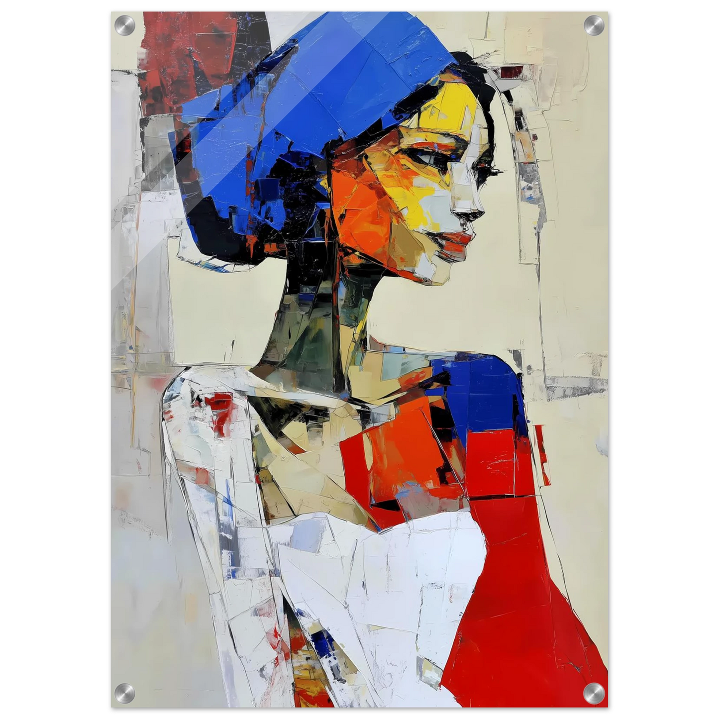 Profil en Éclats de Couleur — tableau plexiglas — vue 2 — art mural STNCL