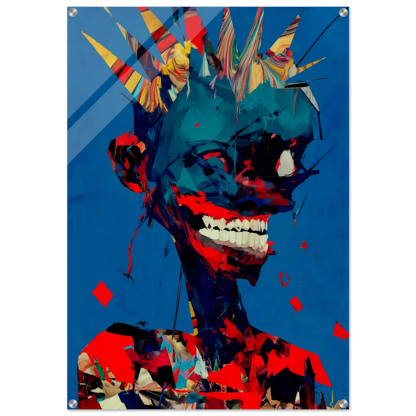 Le Rire Bleu — tableau plexiglas — art mural STNCL