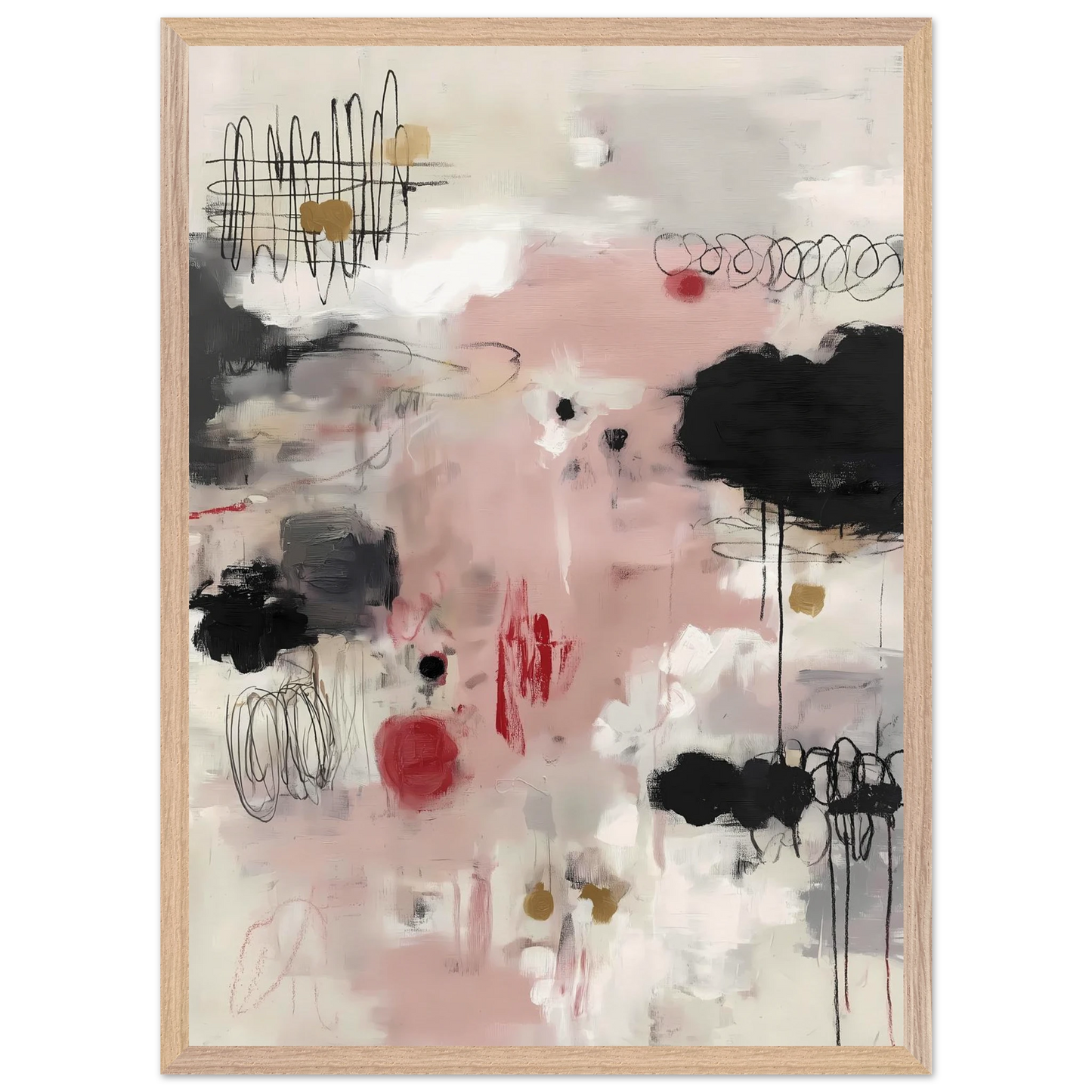 Murmure Poudré — tableau encadré bois — vue 13 — art mural STNCL