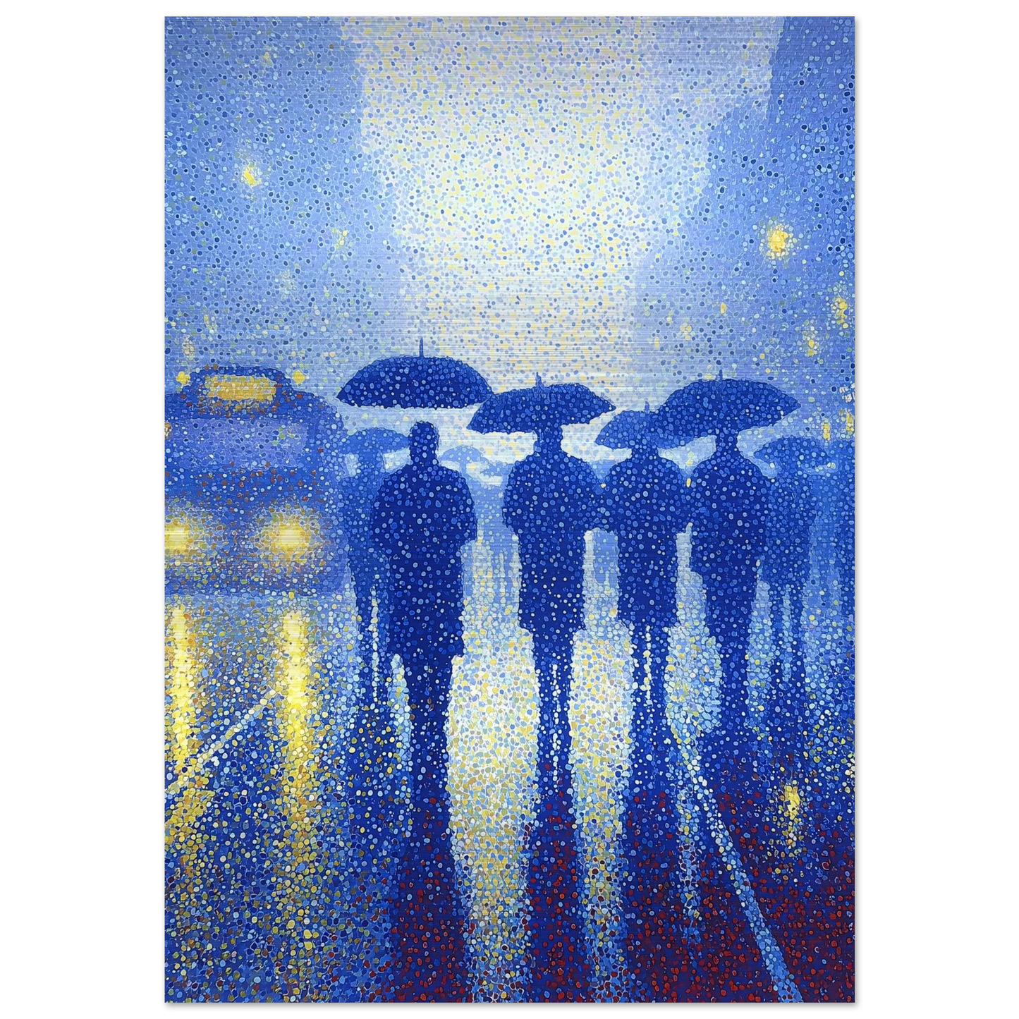 Pluie en Pointillés — tableau aluminium — art mural STNCL
