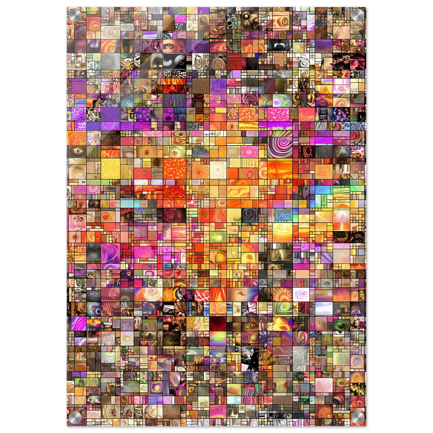 Mosaïque des Mille Mondes — tableau plexiglas — vue 2 — art mural STNCL