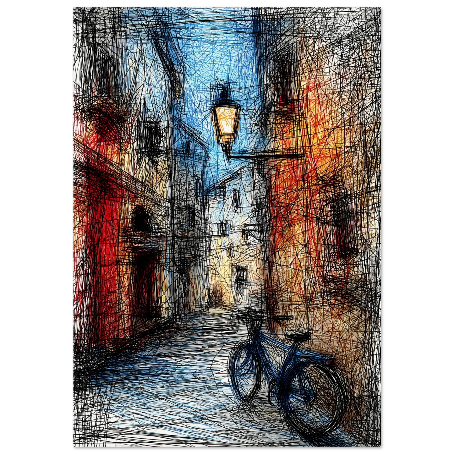 Ruelle à la Lanterne — affiche d'art — art mural STNCL