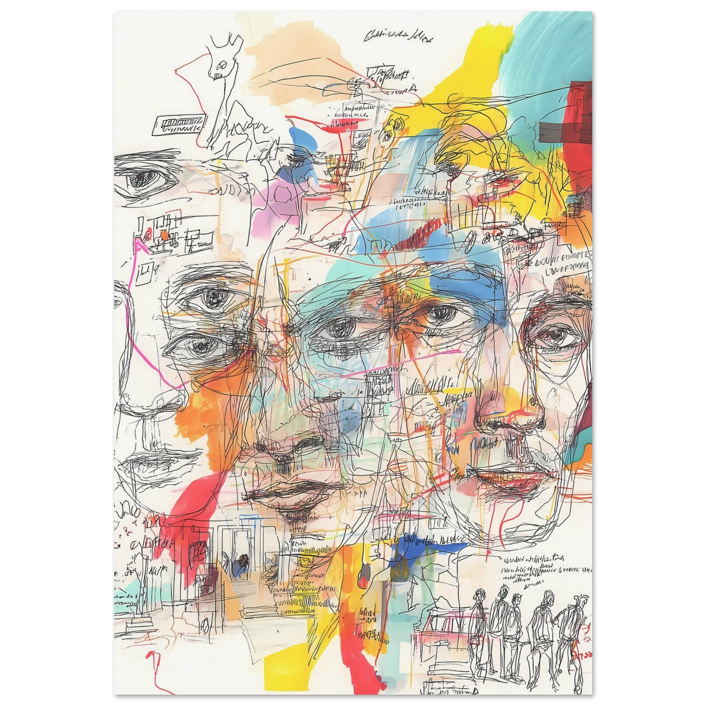 Carnet de Visages — affiche d'art — art mural STNCL