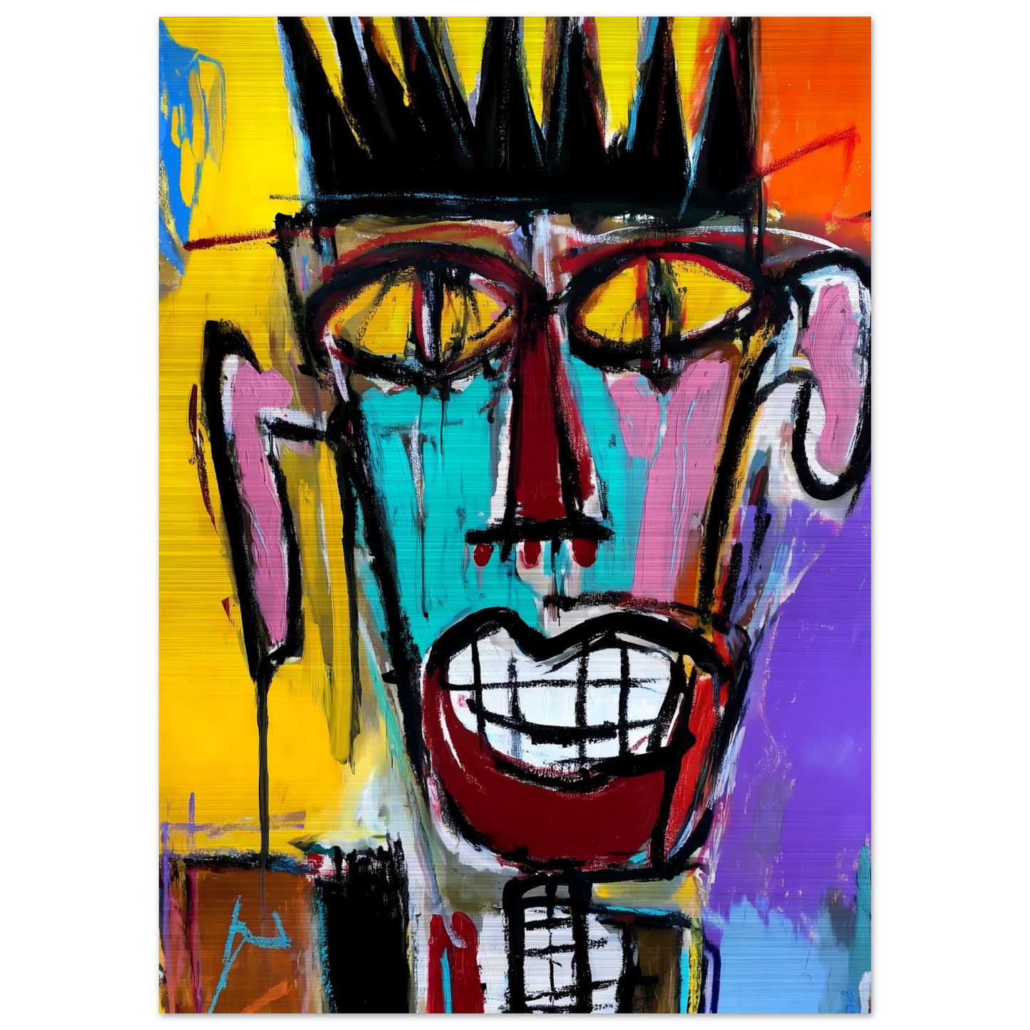 Sourire Carnassier — tableau aluminium — vue 4 — art mural STNCL