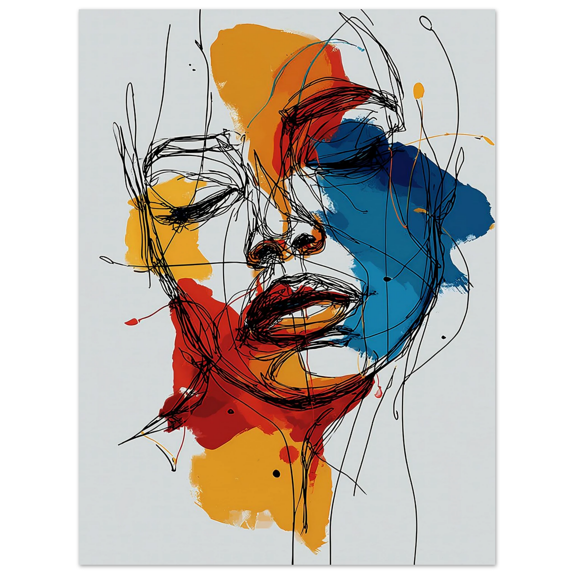 Visage en Filigrane — affiche d'art — vue 2 — art mural STNCL