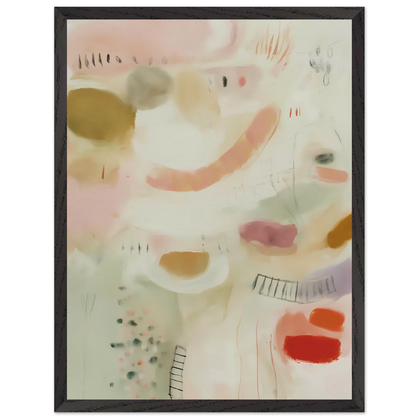 Murmures Pastel — tableau encadré bois — vue 15 — art mural STNCL