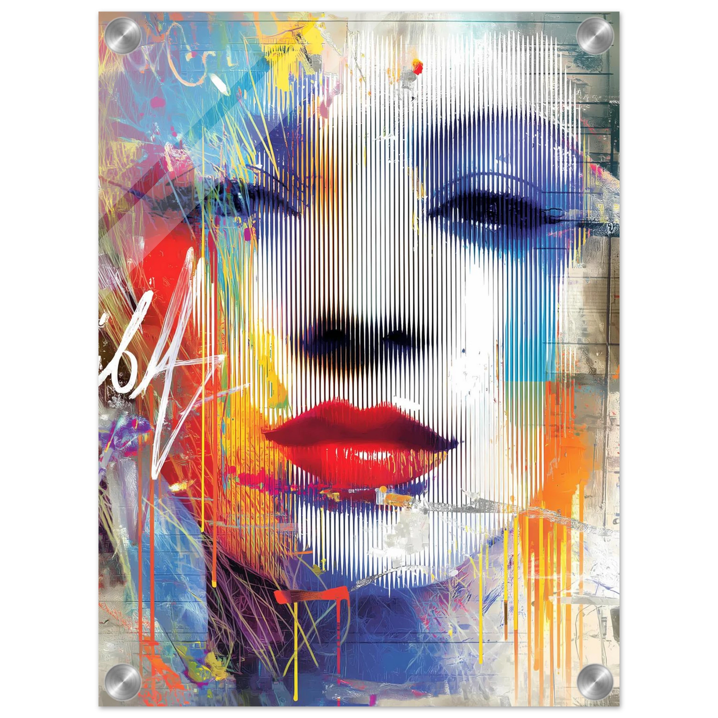 Derrière les Lignes — tableau plexiglas — vue 3 — art mural STNCL