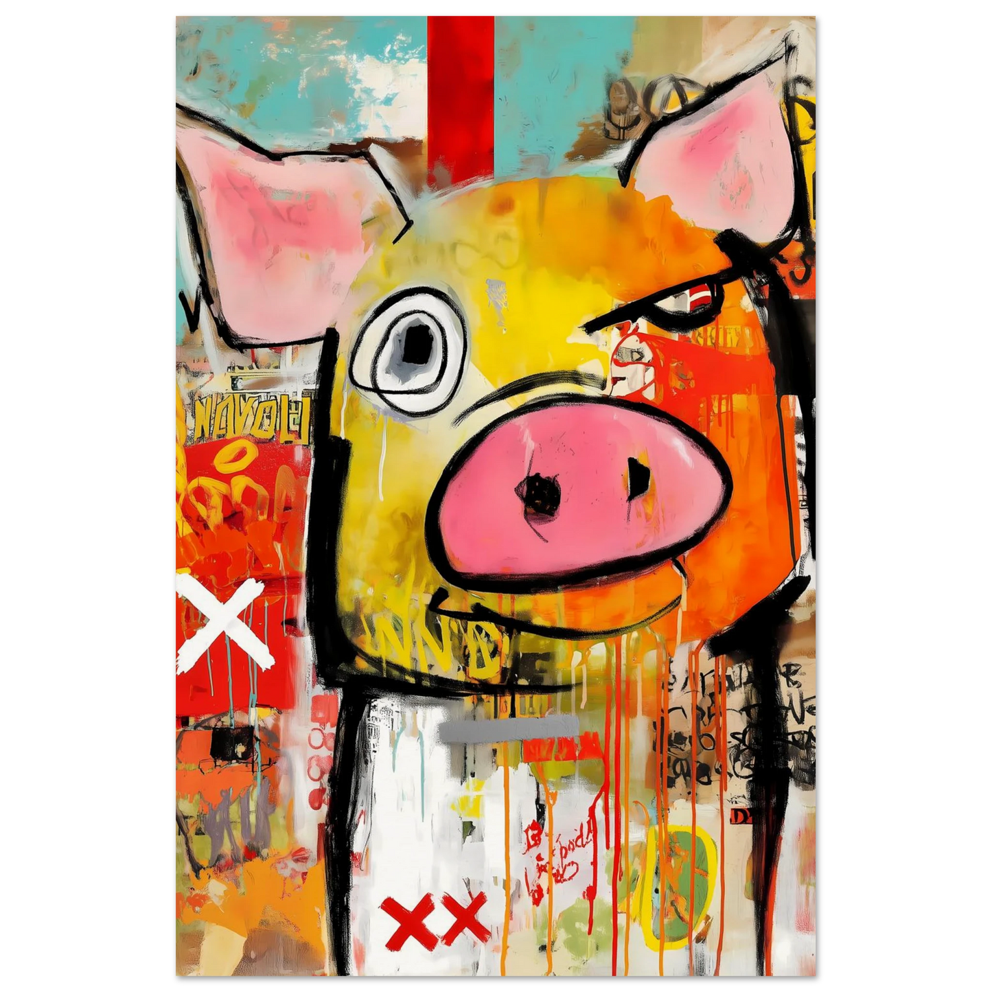 Le Cochon Bougon — affiche d'art — vue 4 — art mural STNCL