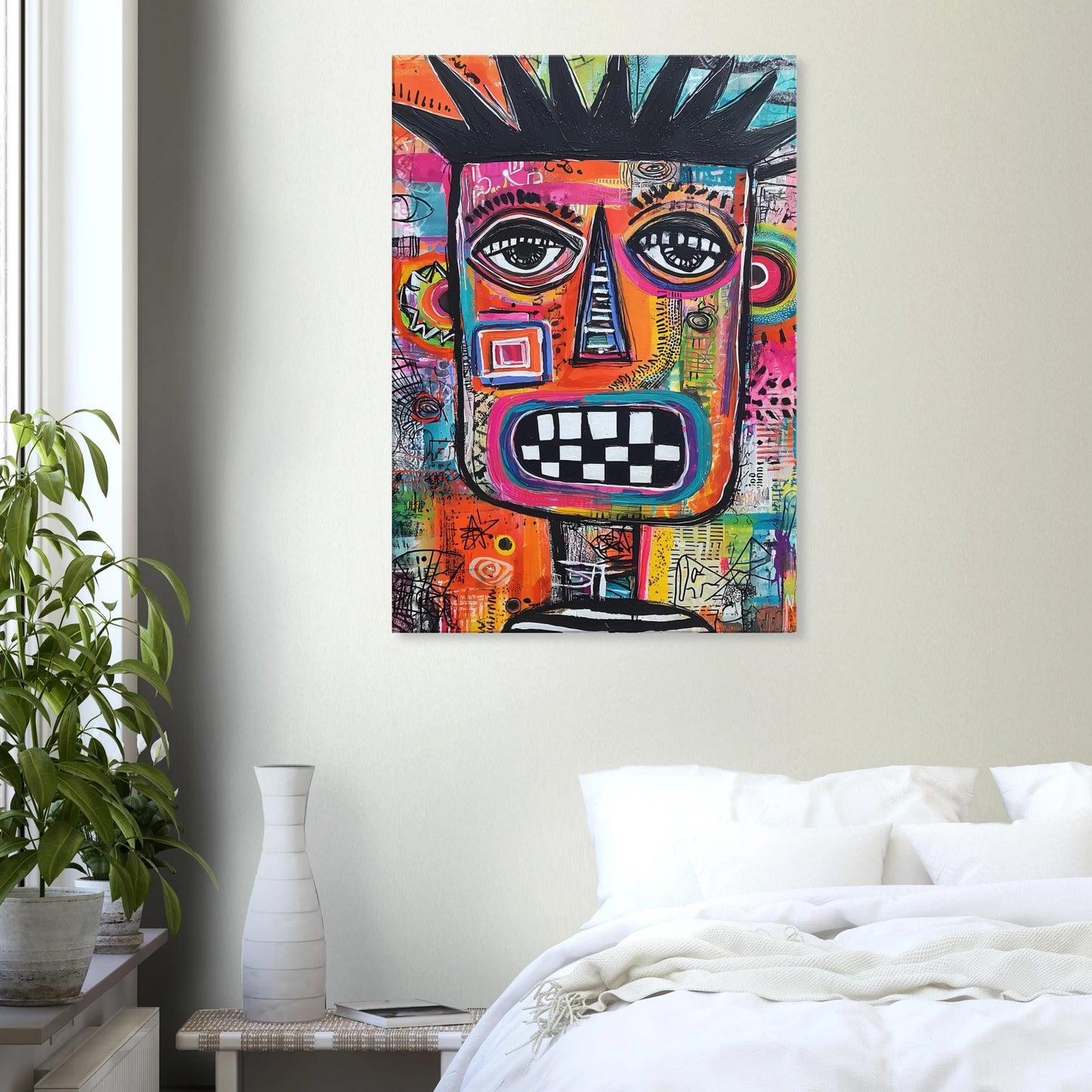 Masque Brut — tableau sur toile — vue 7 — art mural STNCL