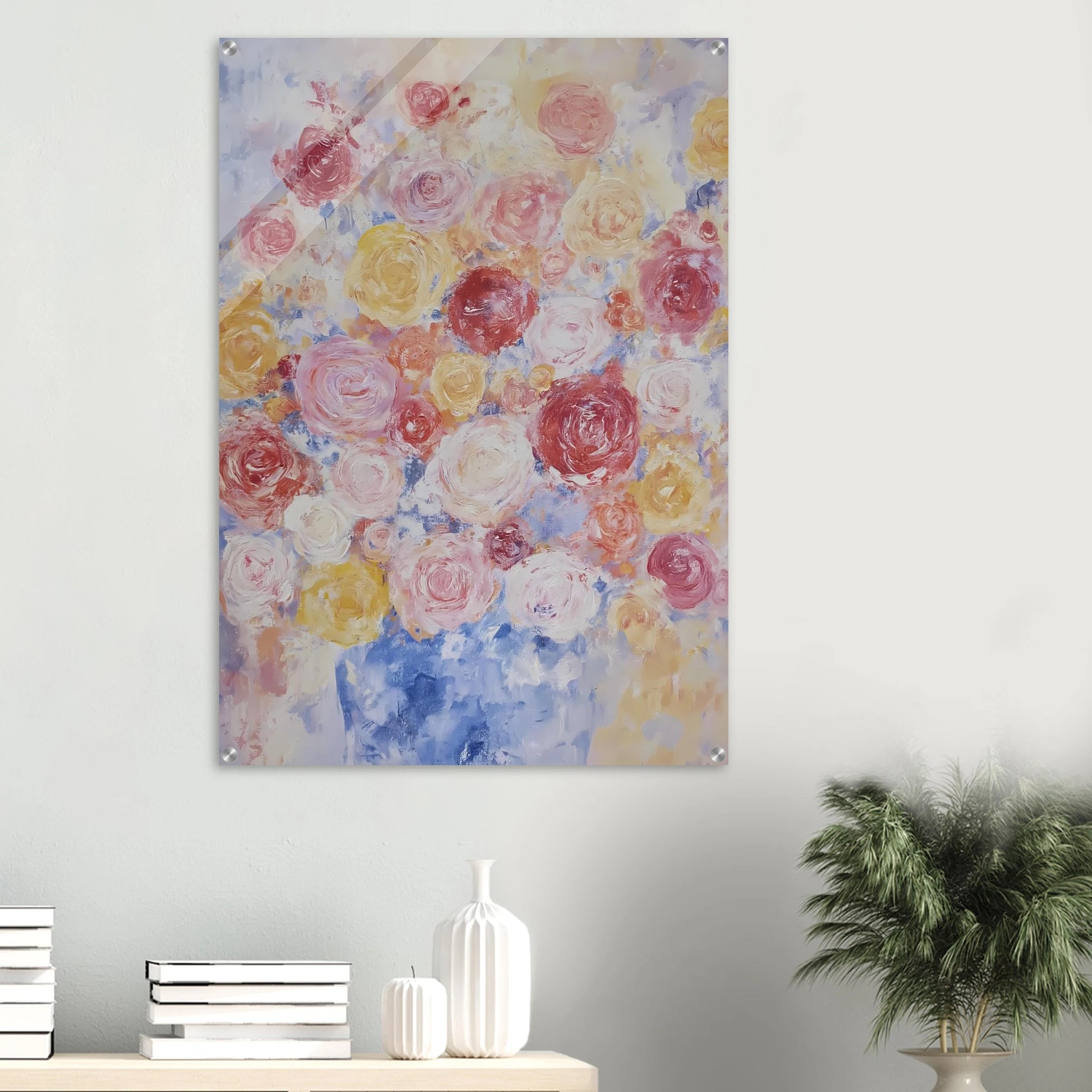 Brassée de Roses — tableau plexiglas — vue 6 — art mural STNCL