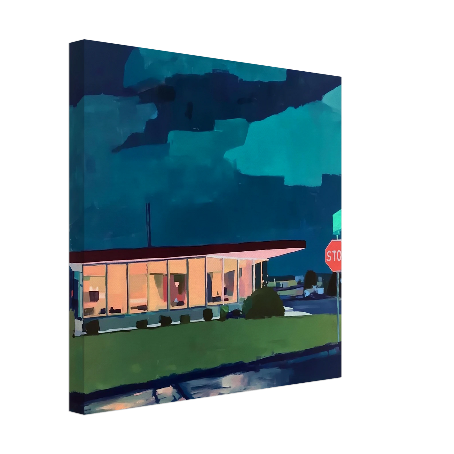 Lumière sur la Route — tableau sur toile — vue 3 — art mural STNCL