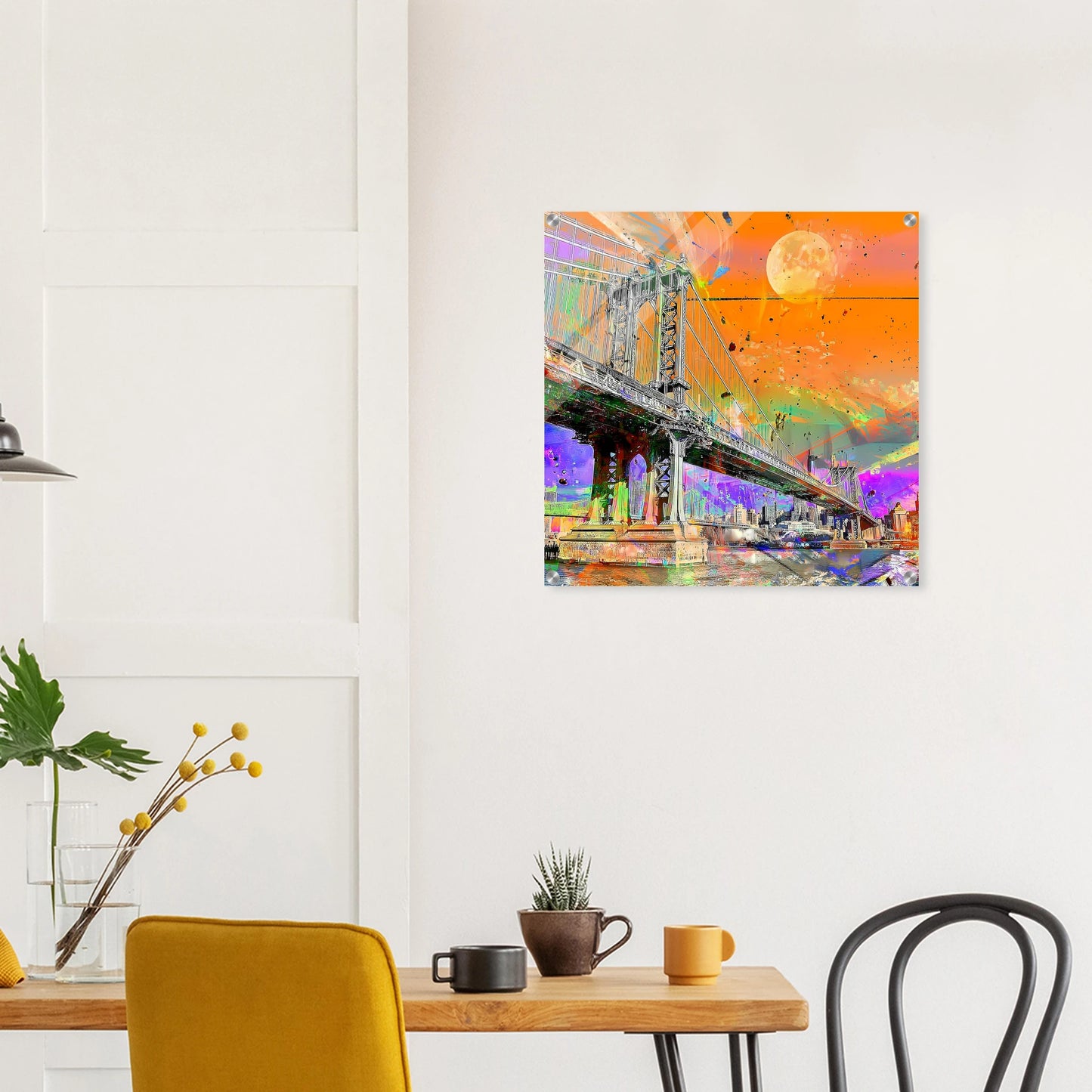 Pont sous la Lune — tableau plexiglas — vue 7 — art mural STNCL