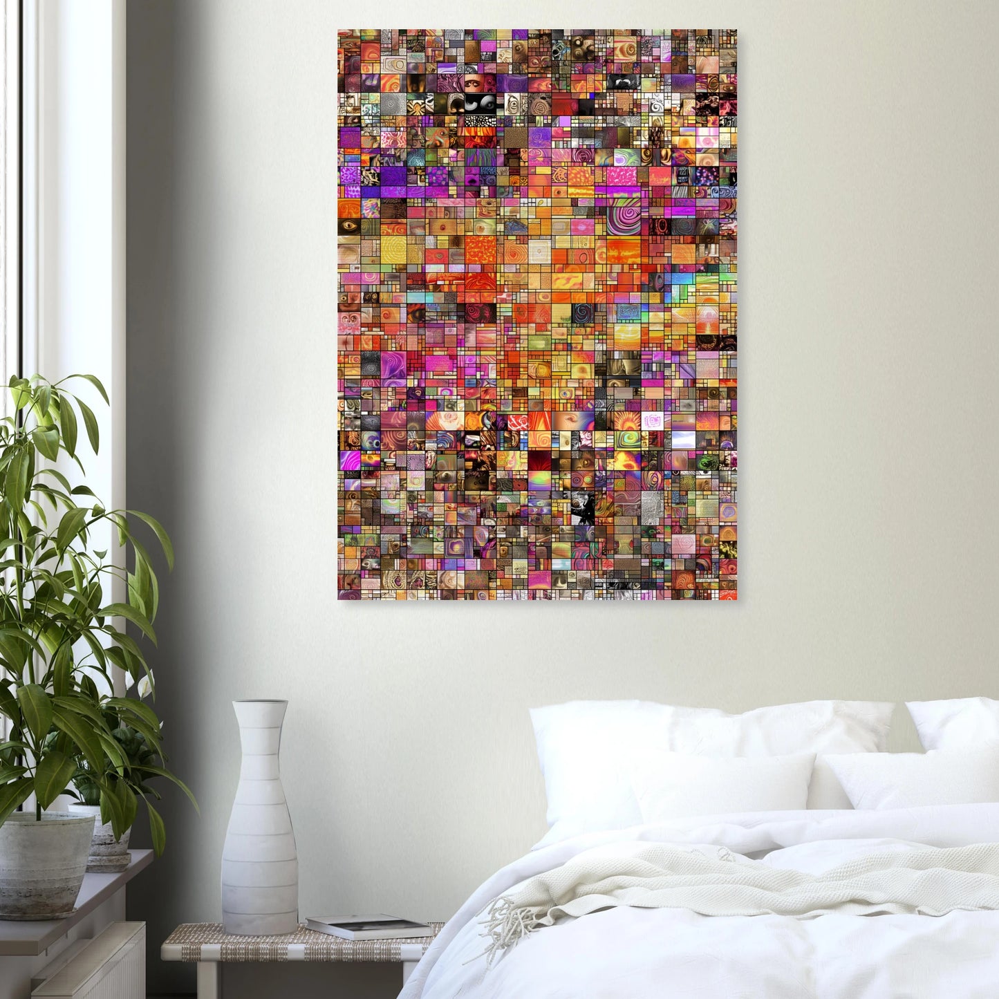 Mosaïque des Mille Mondes — tableau aluminium — vue 7 — art mural STNCL