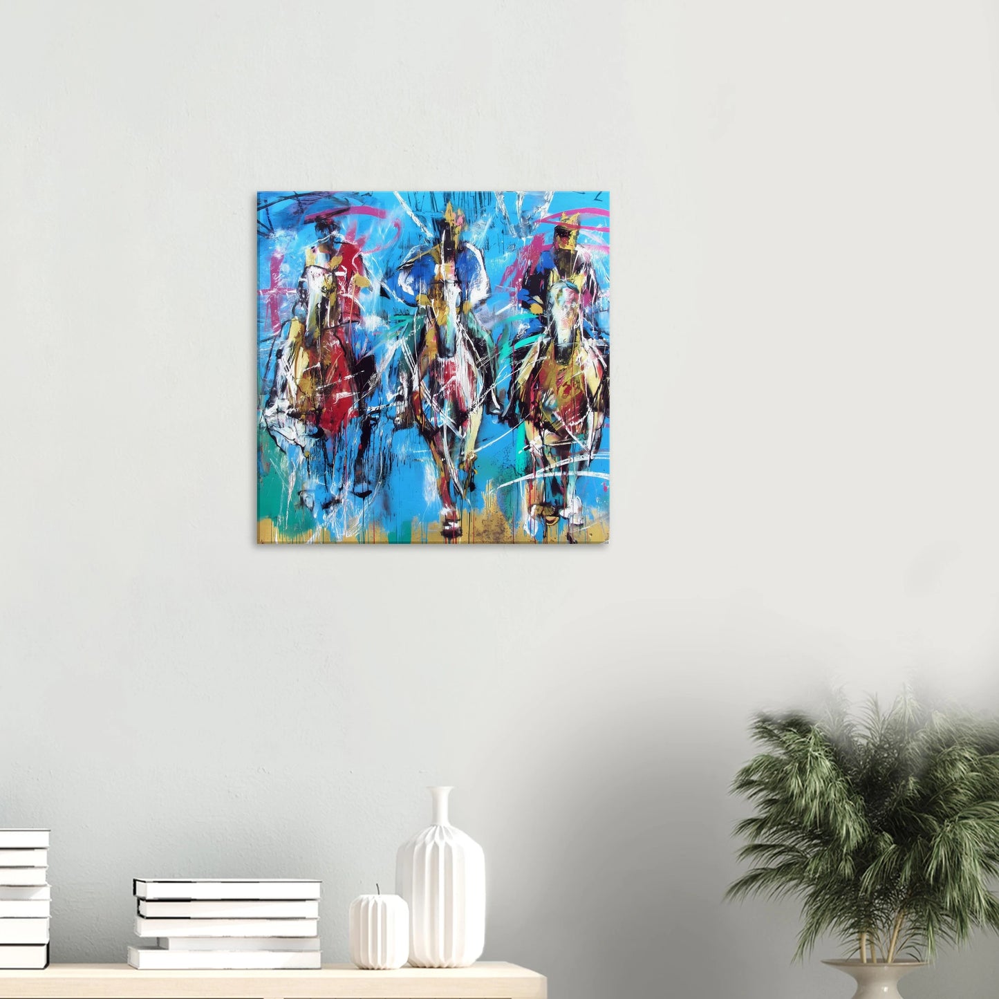 Trois Cavaliers — tableau sur toile — vue 5 — art mural STNCL