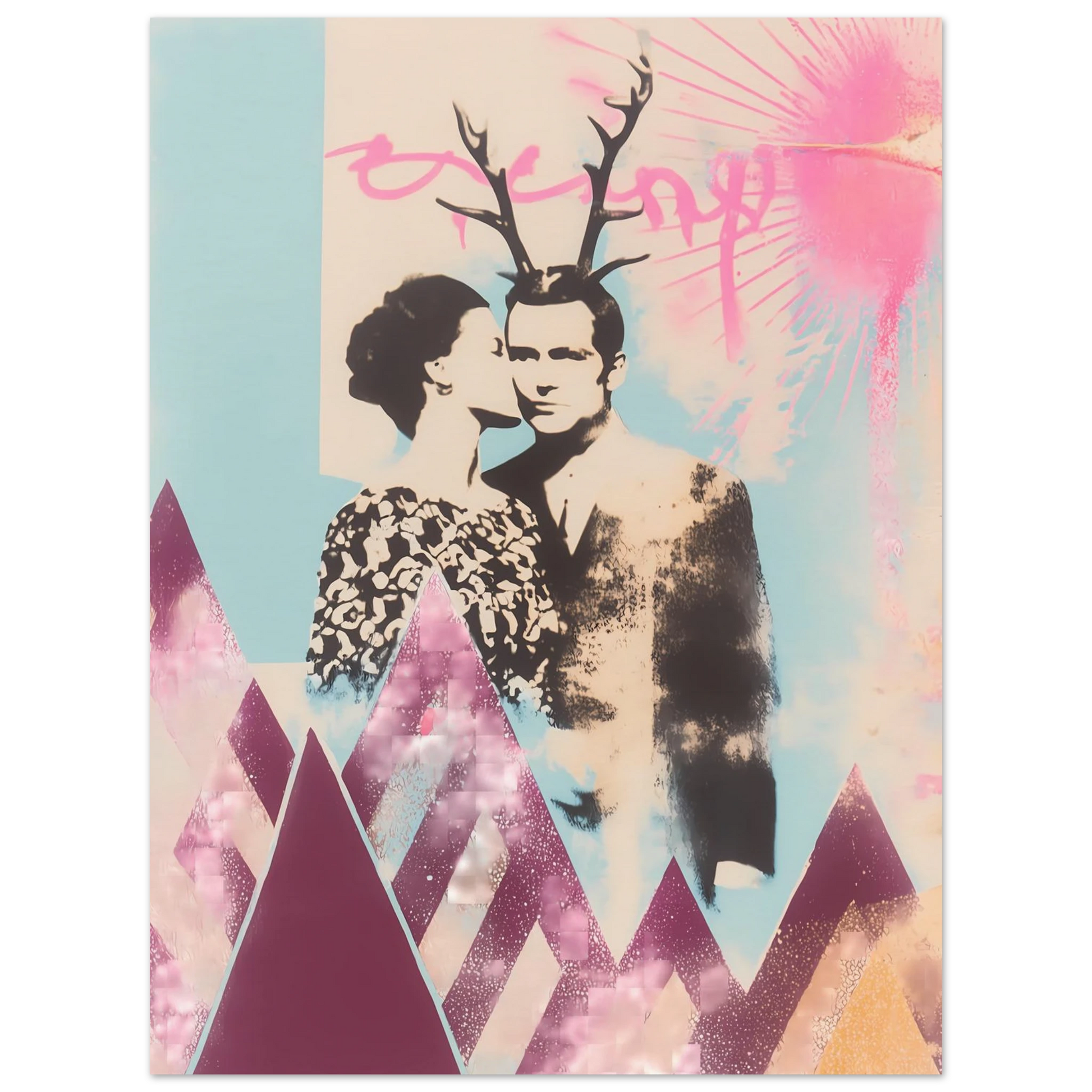 Le Couple aux Bois — affiche d'art — vue 2 — art mural STNCL