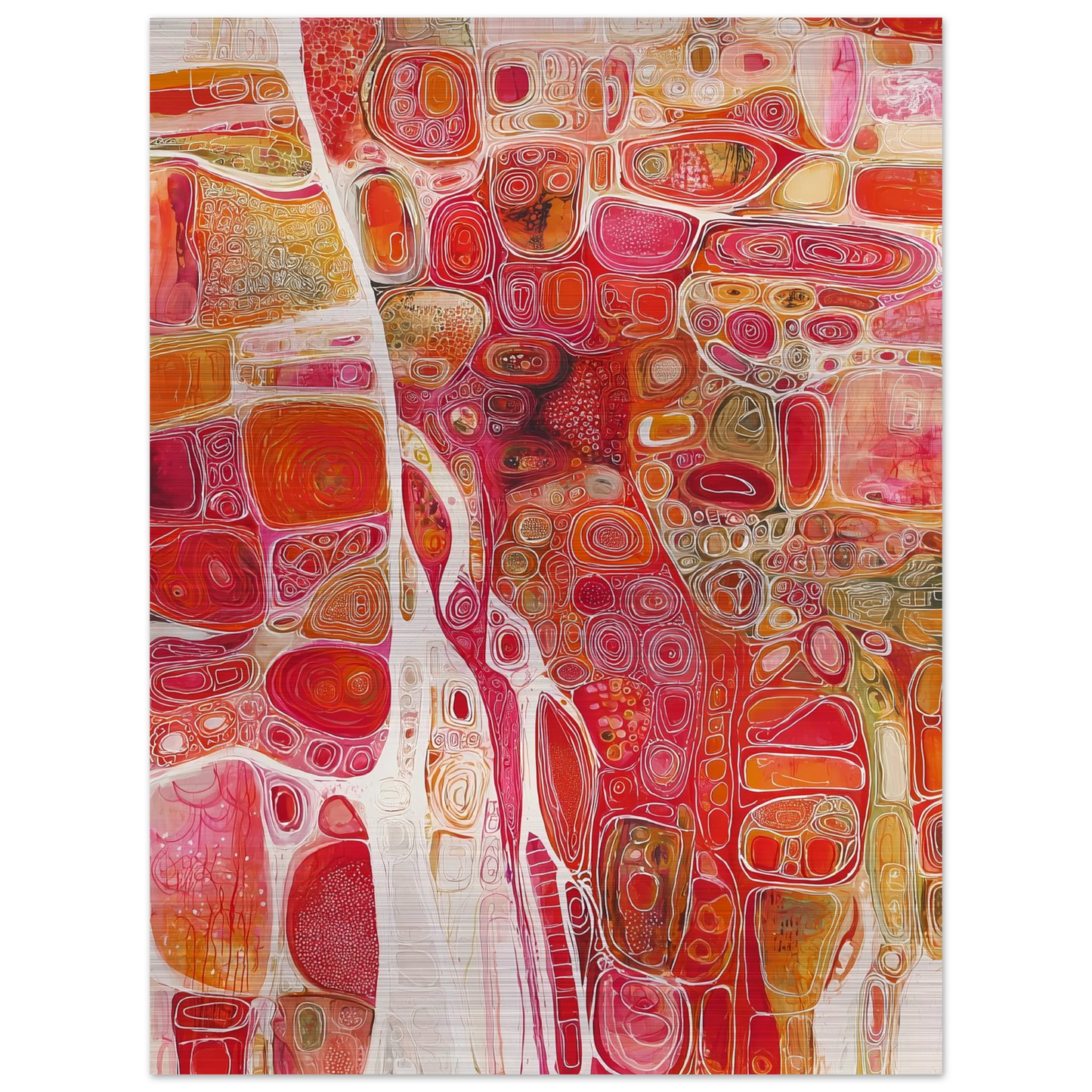 Cellules — tableau aluminium — vue 2 — art mural STNCL