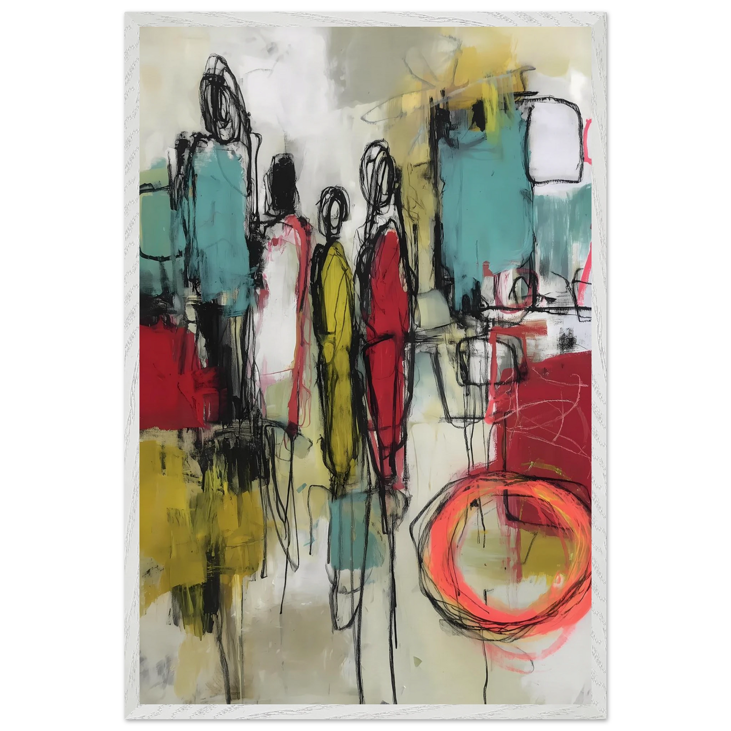 Sédiments d'un Été Brûlé — tableau encadré bois — vue 7 — art mural STNCL