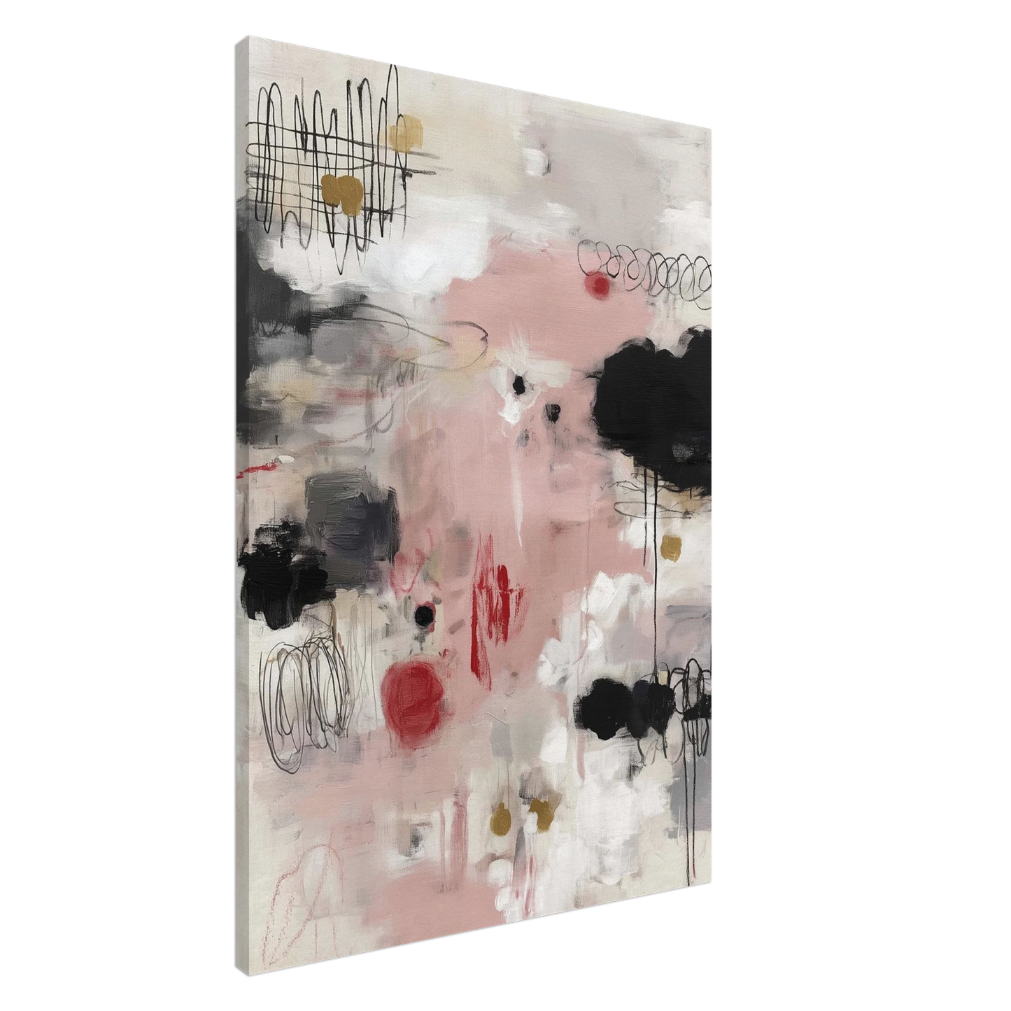 Murmures en Rose Pâle — tableau sur toile — art mural STNCL