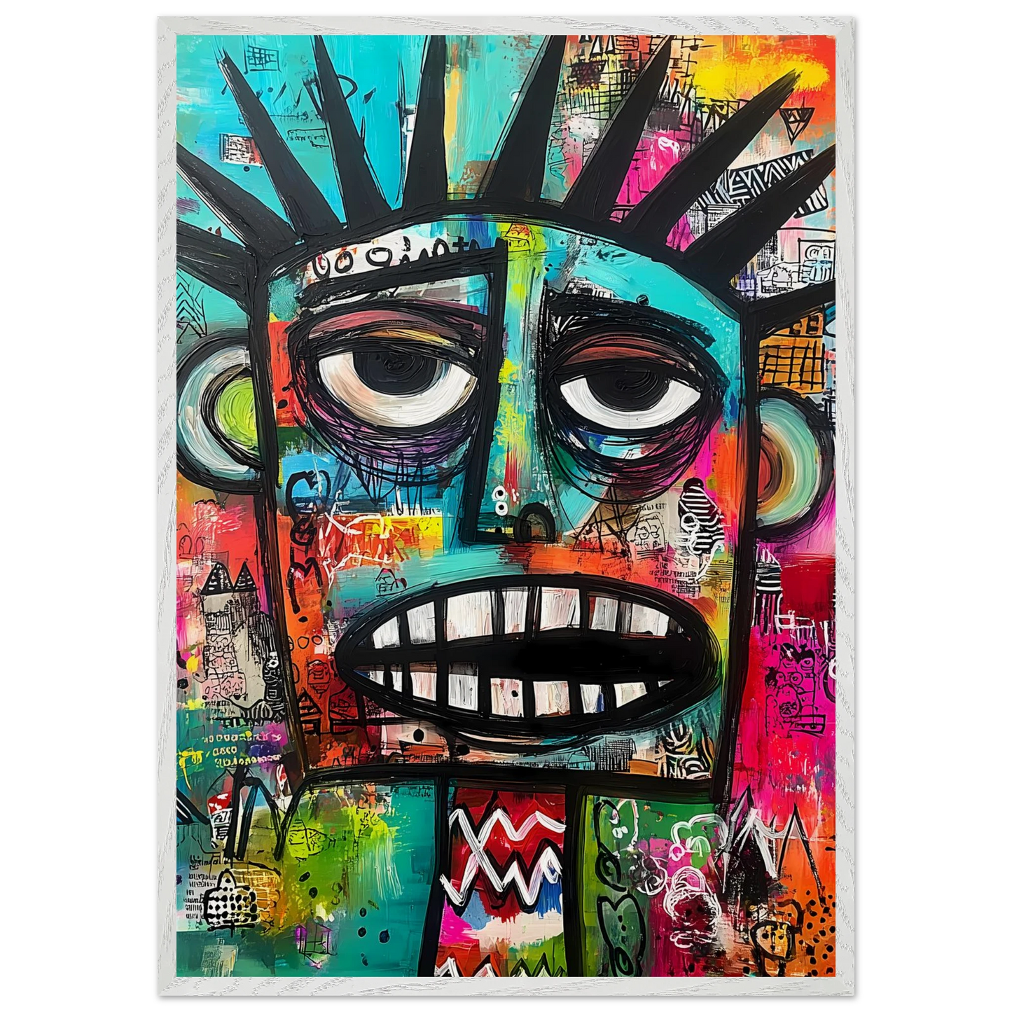 Le Cri Muet — tableau encadré bois — vue 5 — art mural STNCL