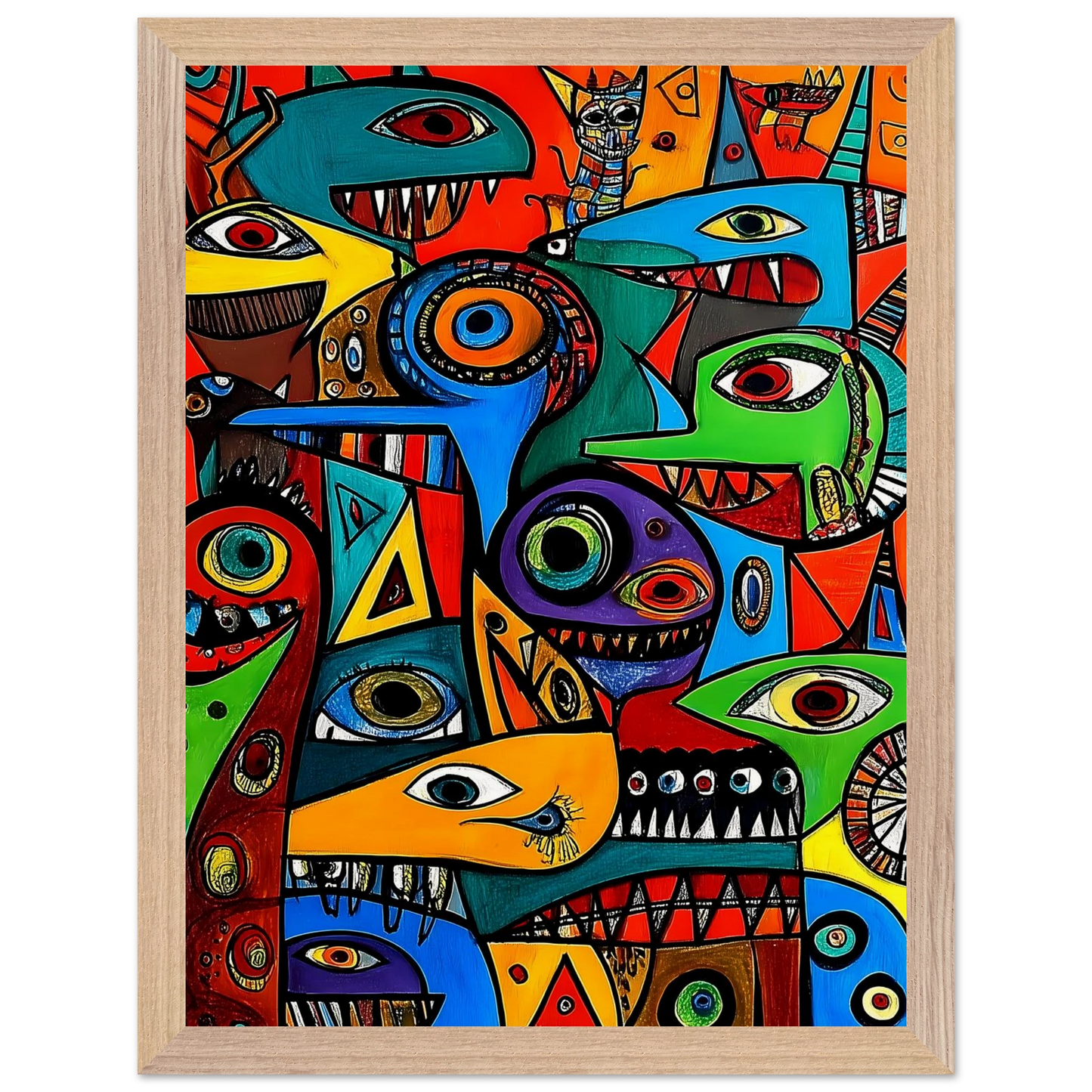 Prolifération — tableau encadré bois — vue 12 — art mural STNCL