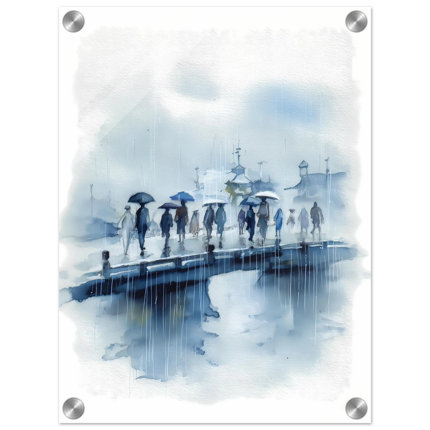 Pluie sur le Pont — tableau plexiglas — vue 3 — art mural STNCL