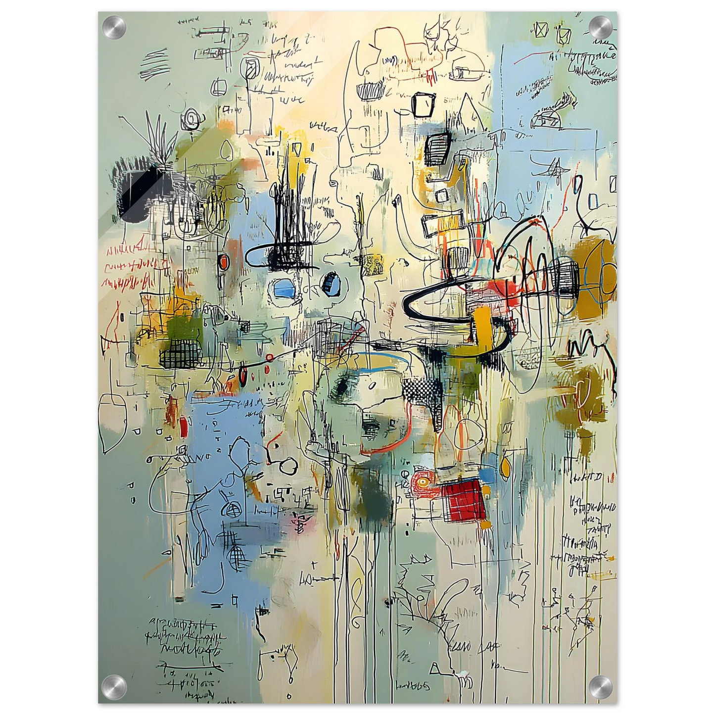 Écriture du Vent — tableau plexiglas — vue 4 — art mural STNCL
