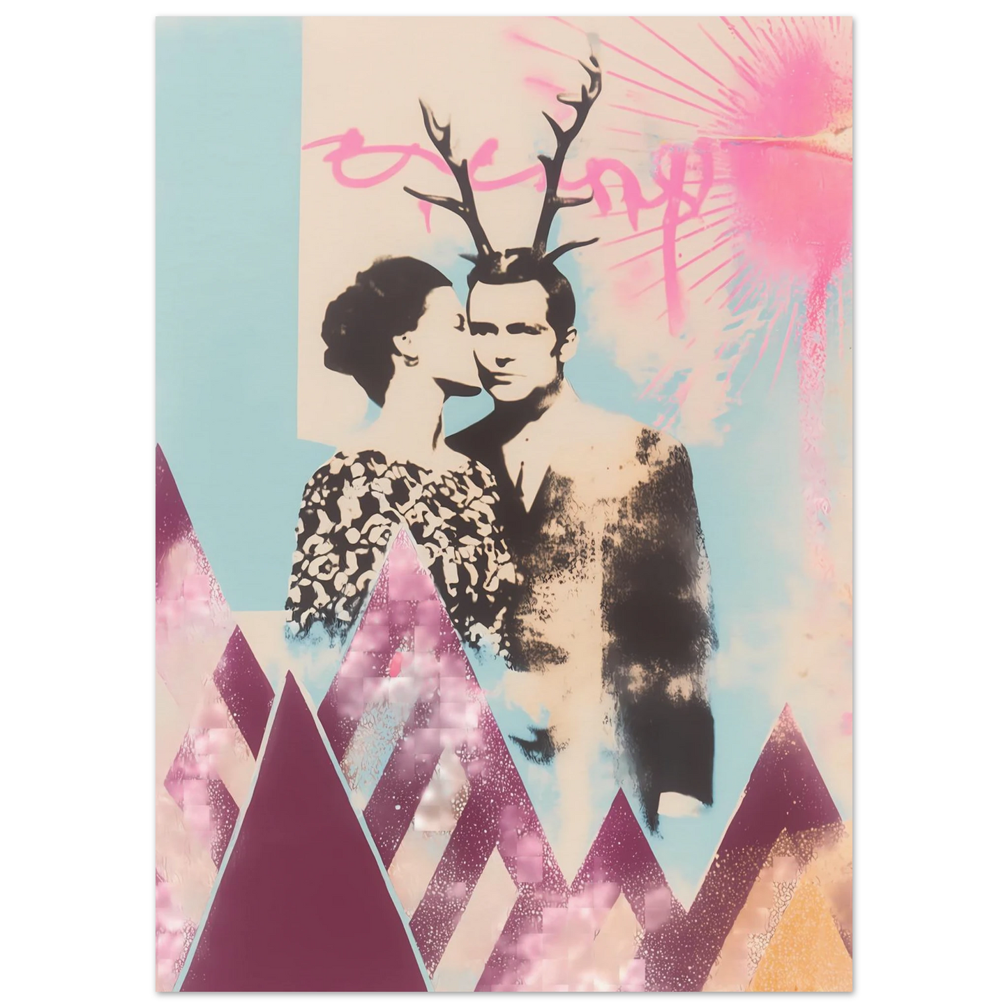 Le Couple aux Bois — affiche d'art — vue 5 — art mural STNCL