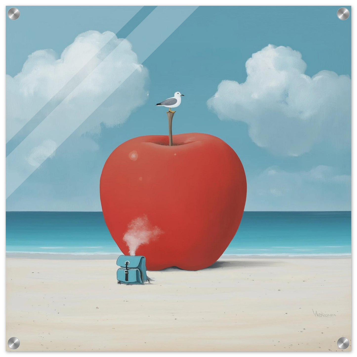 La Pomme et la Mouette — tableau plexiglas — art mural STNCL