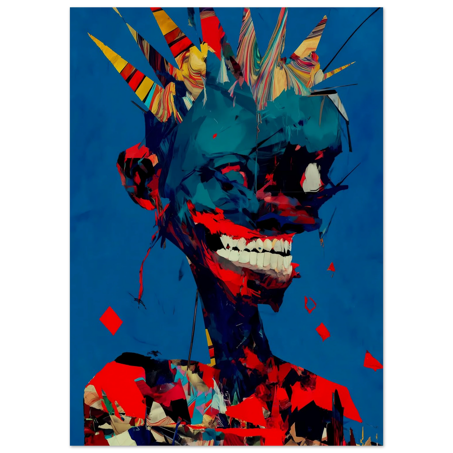 Le Rire Bleu — affiche d'art — vue 5 — art mural STNCL