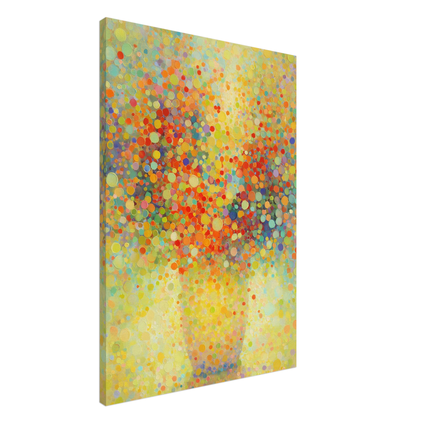 Floraison Pointilliste — tableau sur toile — art mural STNCL