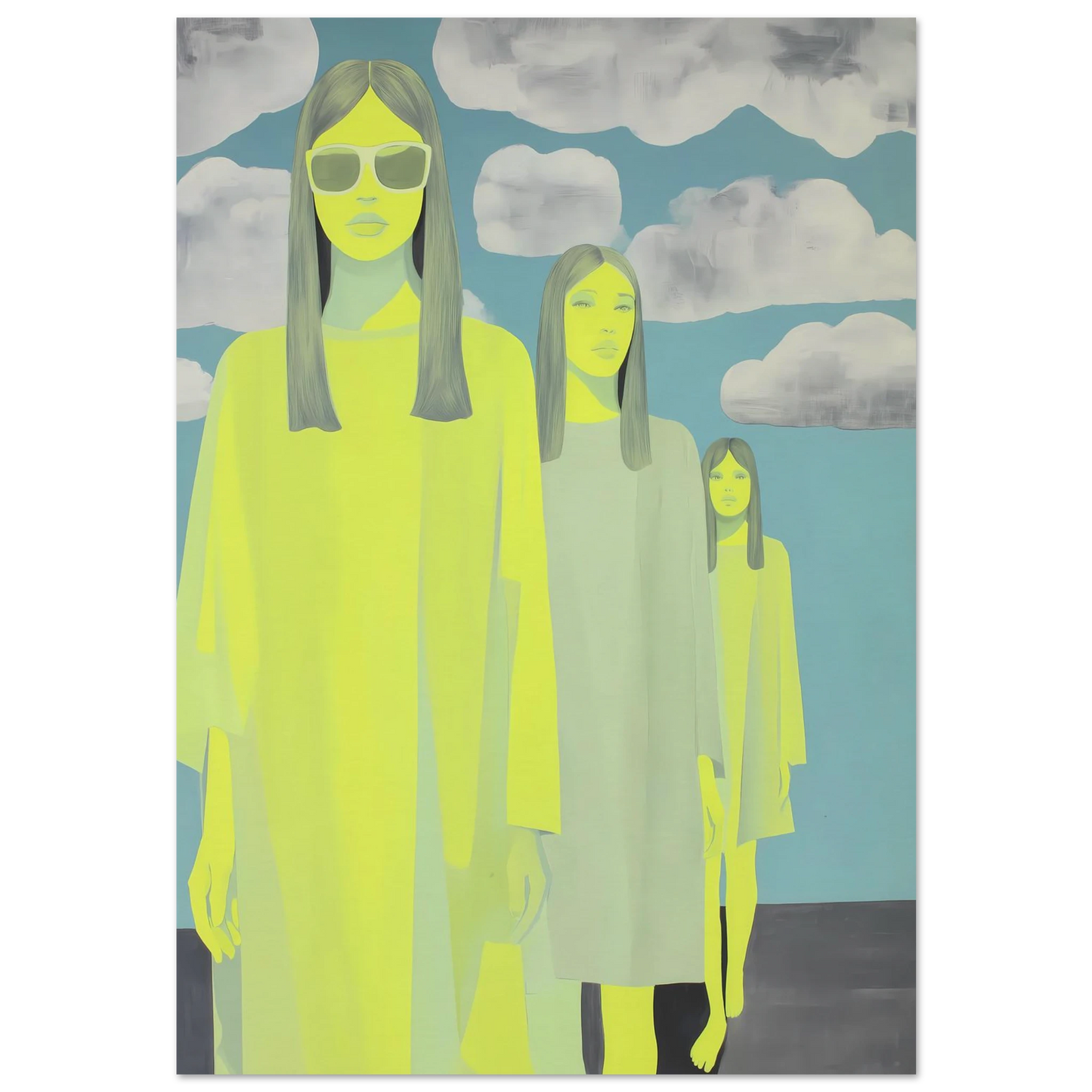 Les Trois Silhouettes — affiche d'art — art mural STNCL