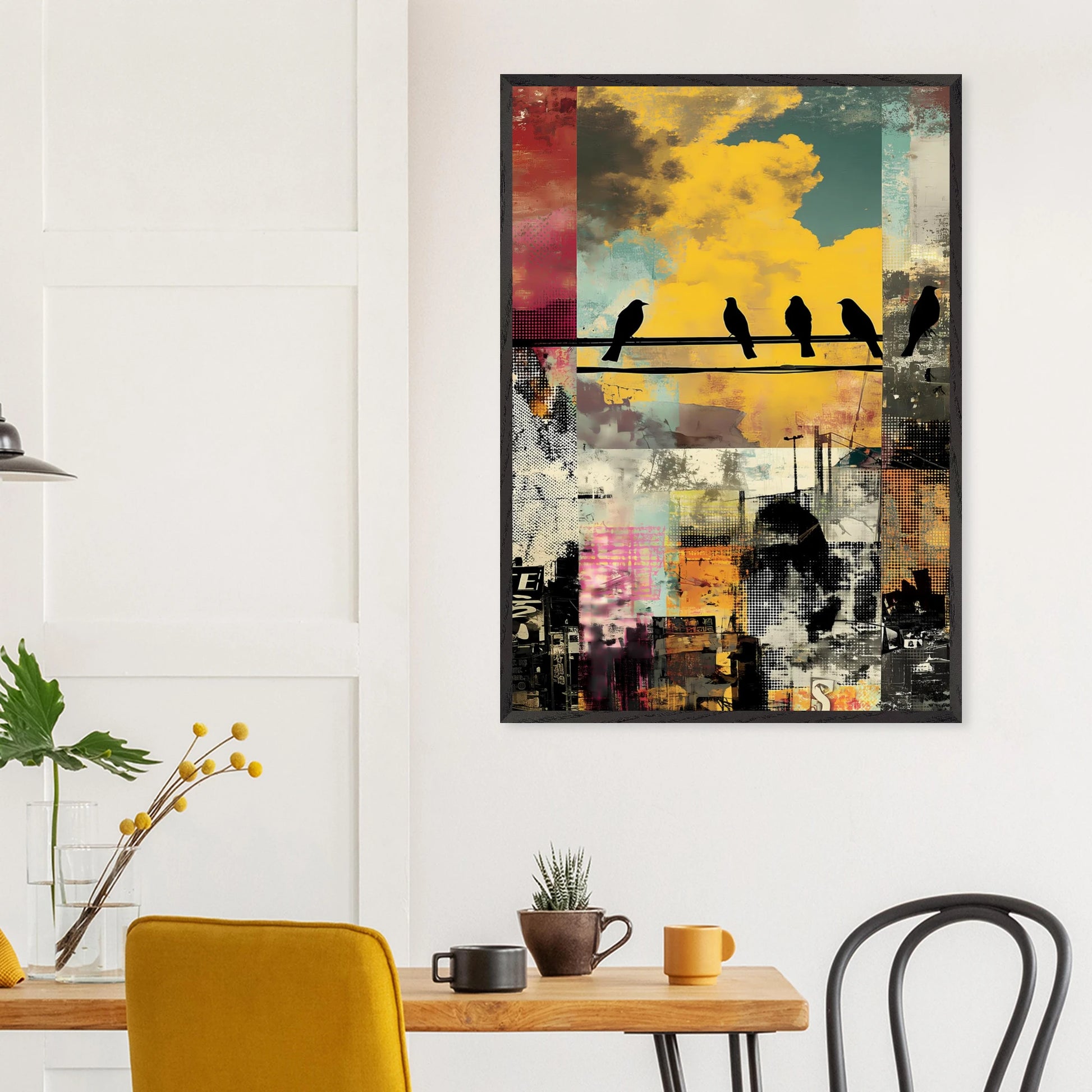 Perchoir Urbain — tableau encadre bois — vue 18 — art mural STNCL