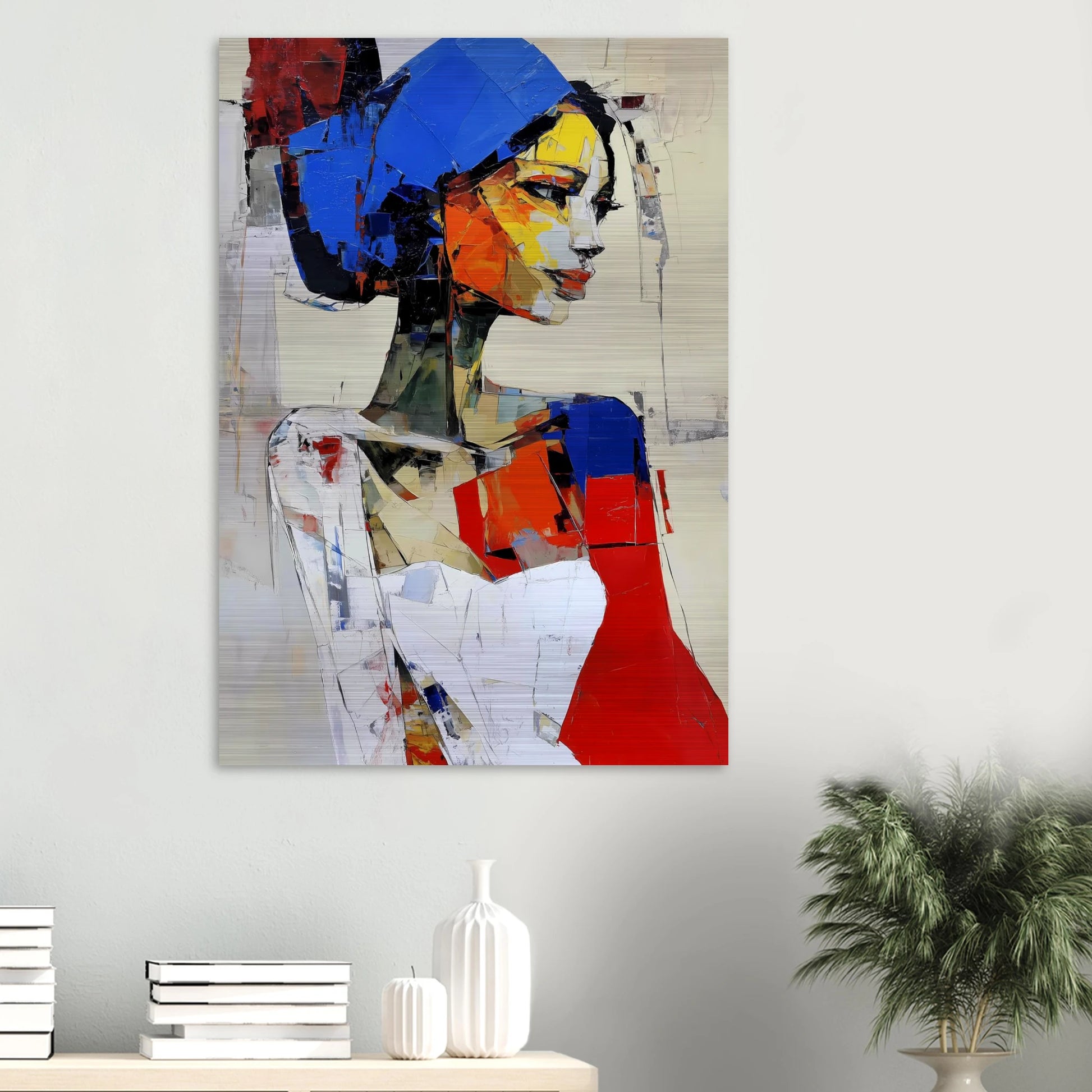 Profil en Éclats de Couleur — tableau aluminium — vue 6 — art mural STNCL