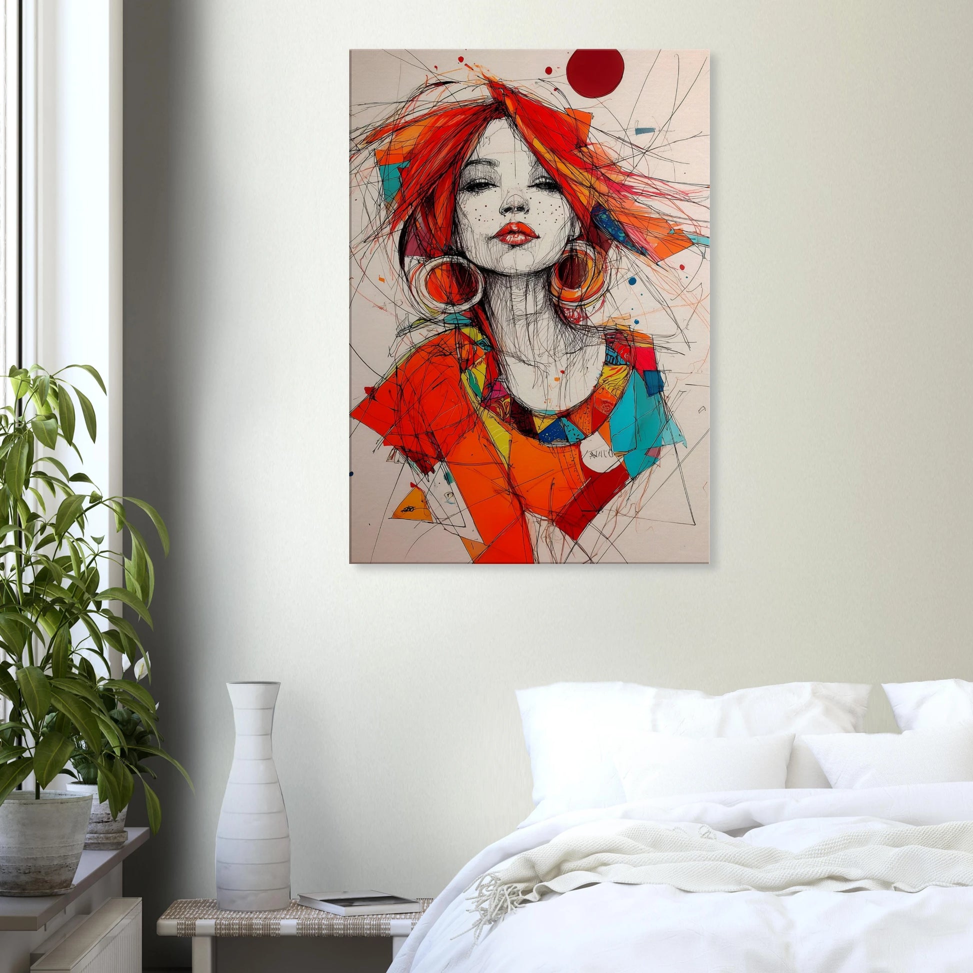Créoles et Crayon — tableau sur toile — vue 7 — art mural STNCL