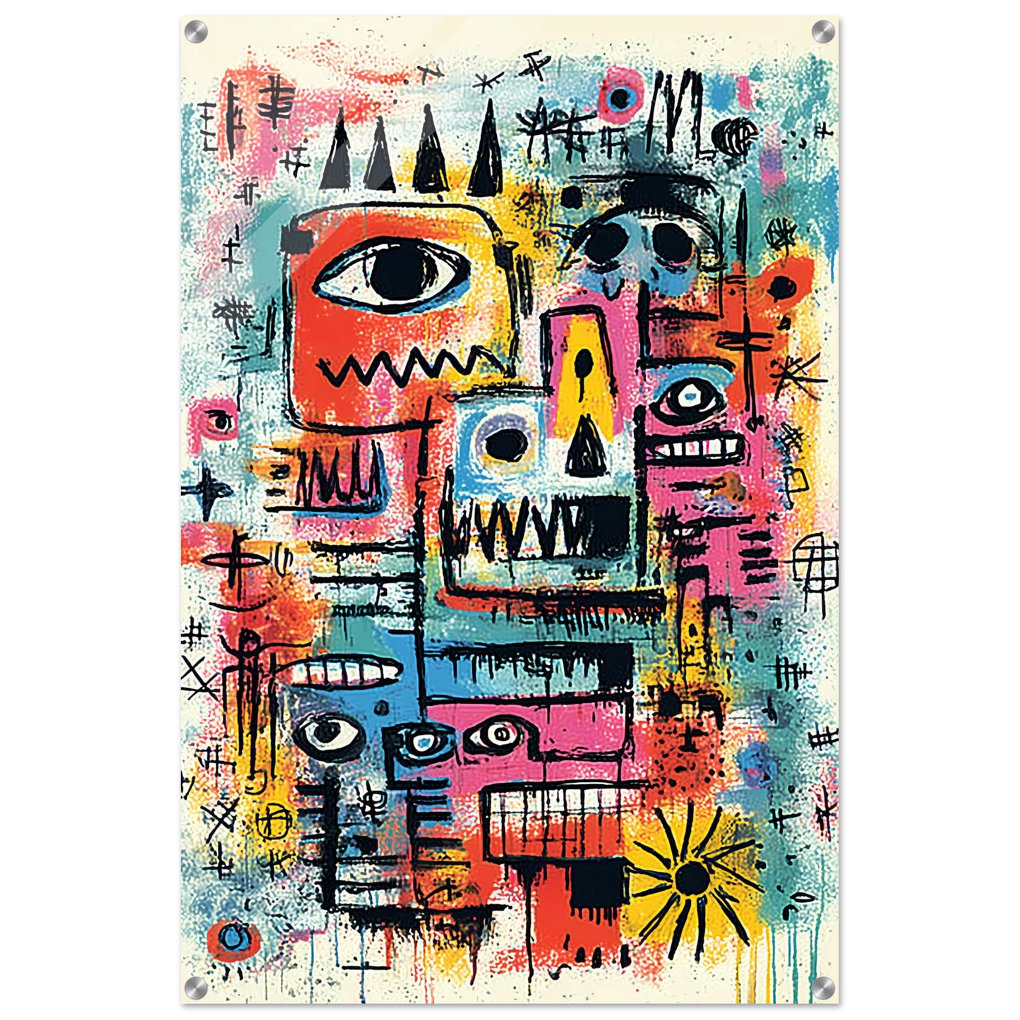 Tribu Primitive — tableau plexiglas — vue 5 — art mural STNCL