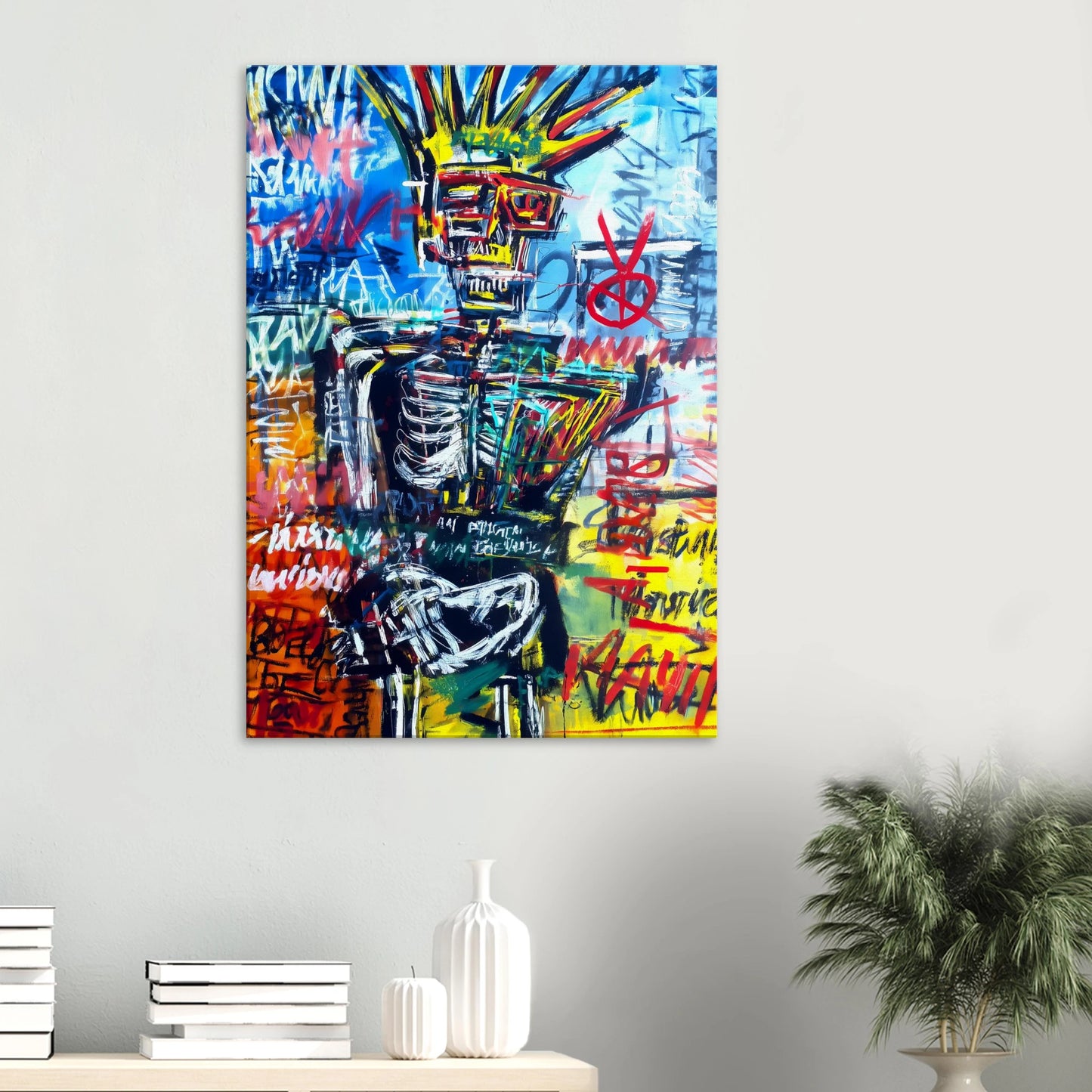 Roi Squelette — tableau sur toile — vue 6 — art mural STNCL