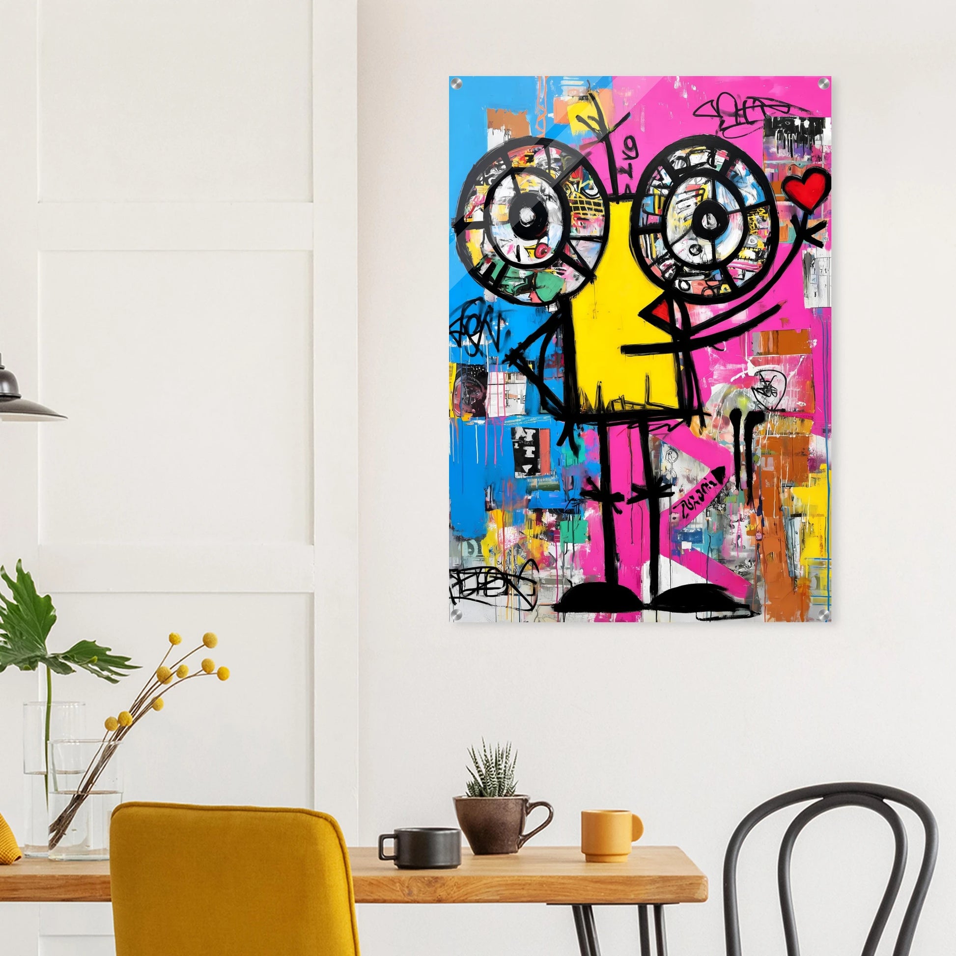 Petit Monstre au Cœur — tableau plexiglas — vue 8 — art mural STNCL