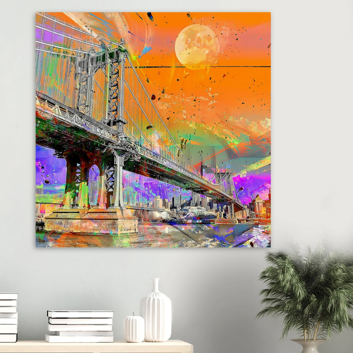 Pont sous la Lune — affiche d'art — vue 6 — art mural STNCL