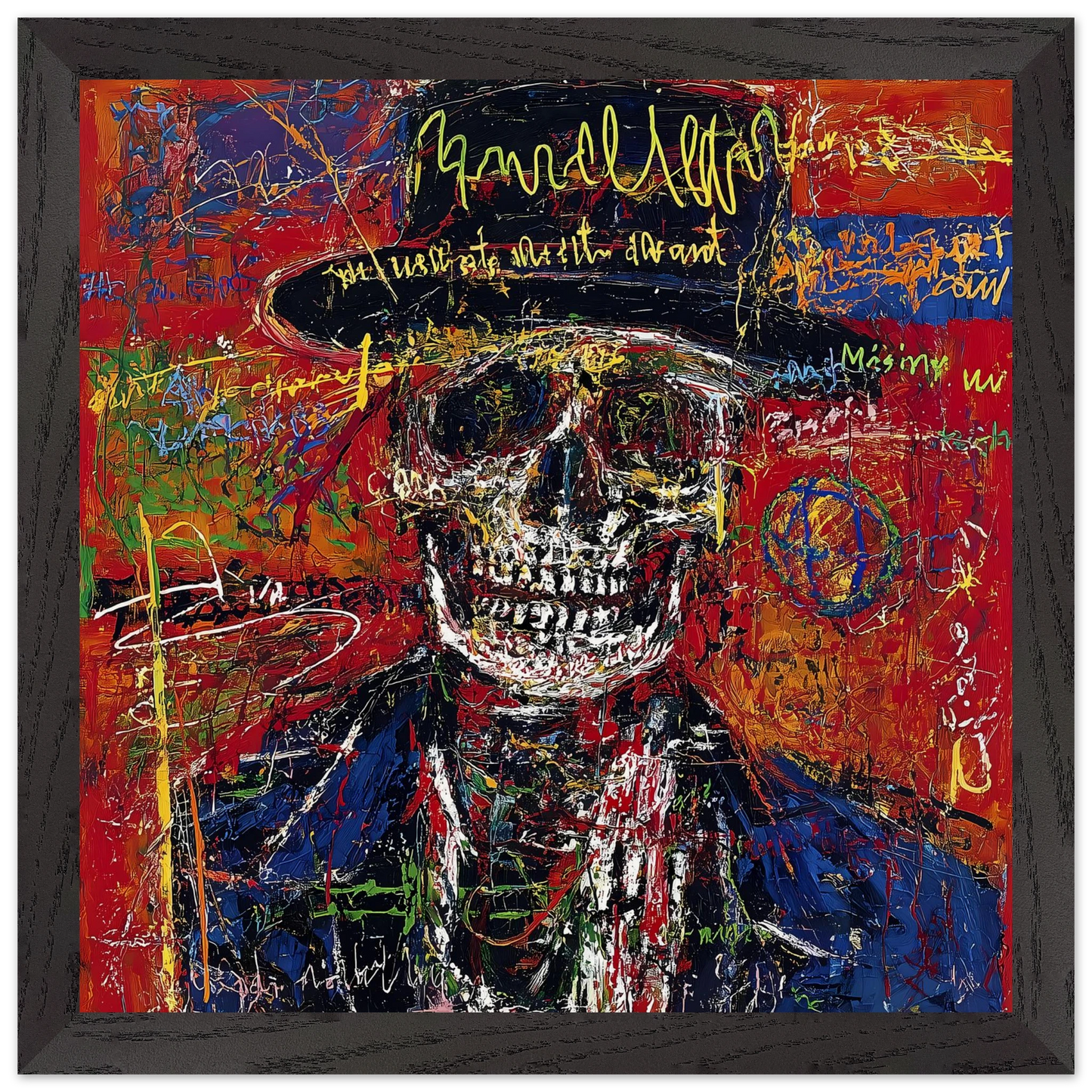 Dandy Macabre — tableau encadré bois — vue 2 — art mural STNCL