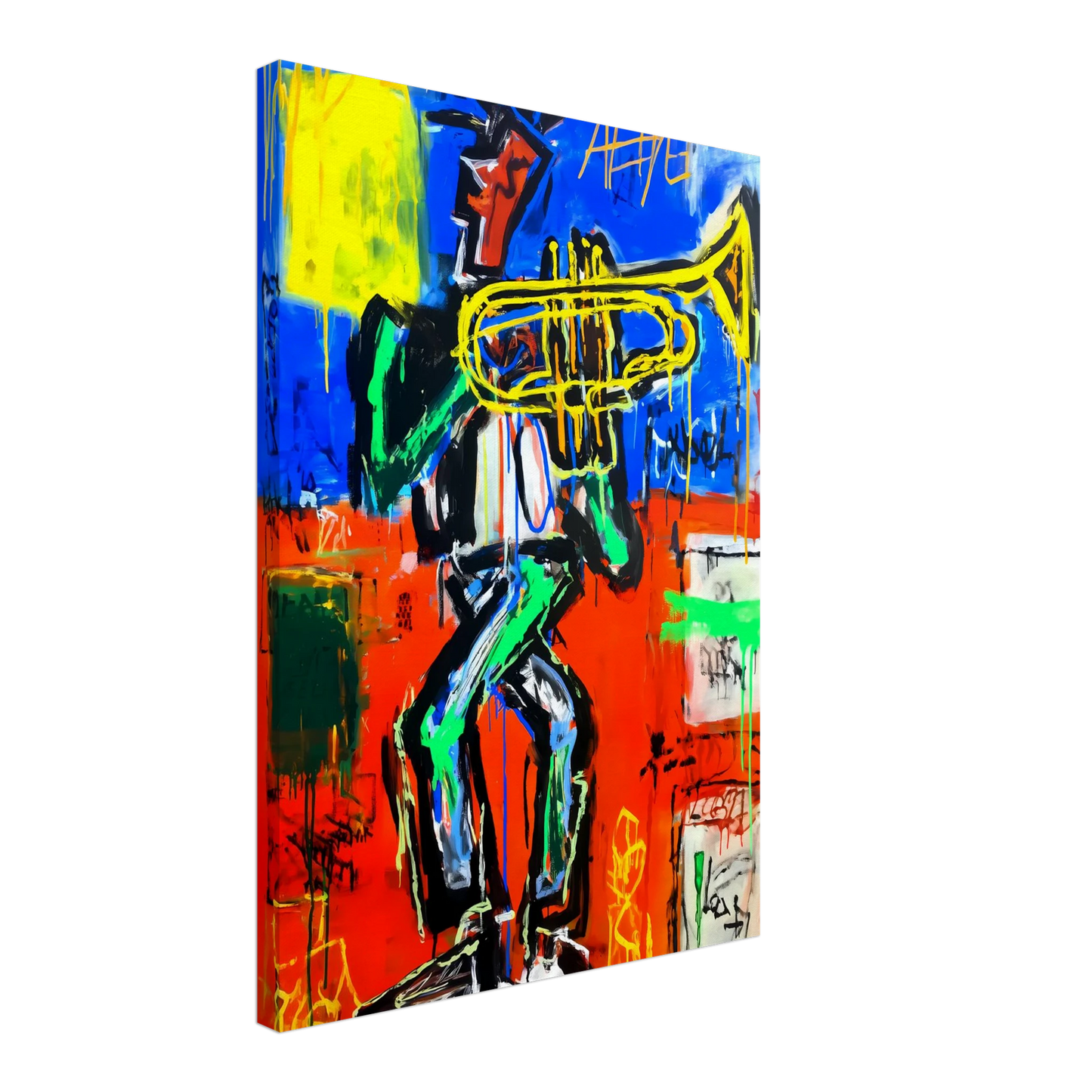 Le Trompettiste — tableau sur toile — vue 3 — art mural STNCL