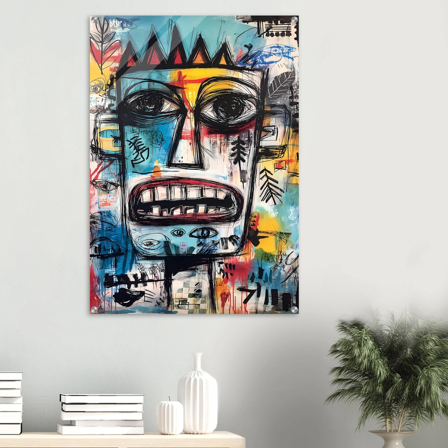 Roi Primitif — tableau plexiglas — vue 6 — art mural STNCL