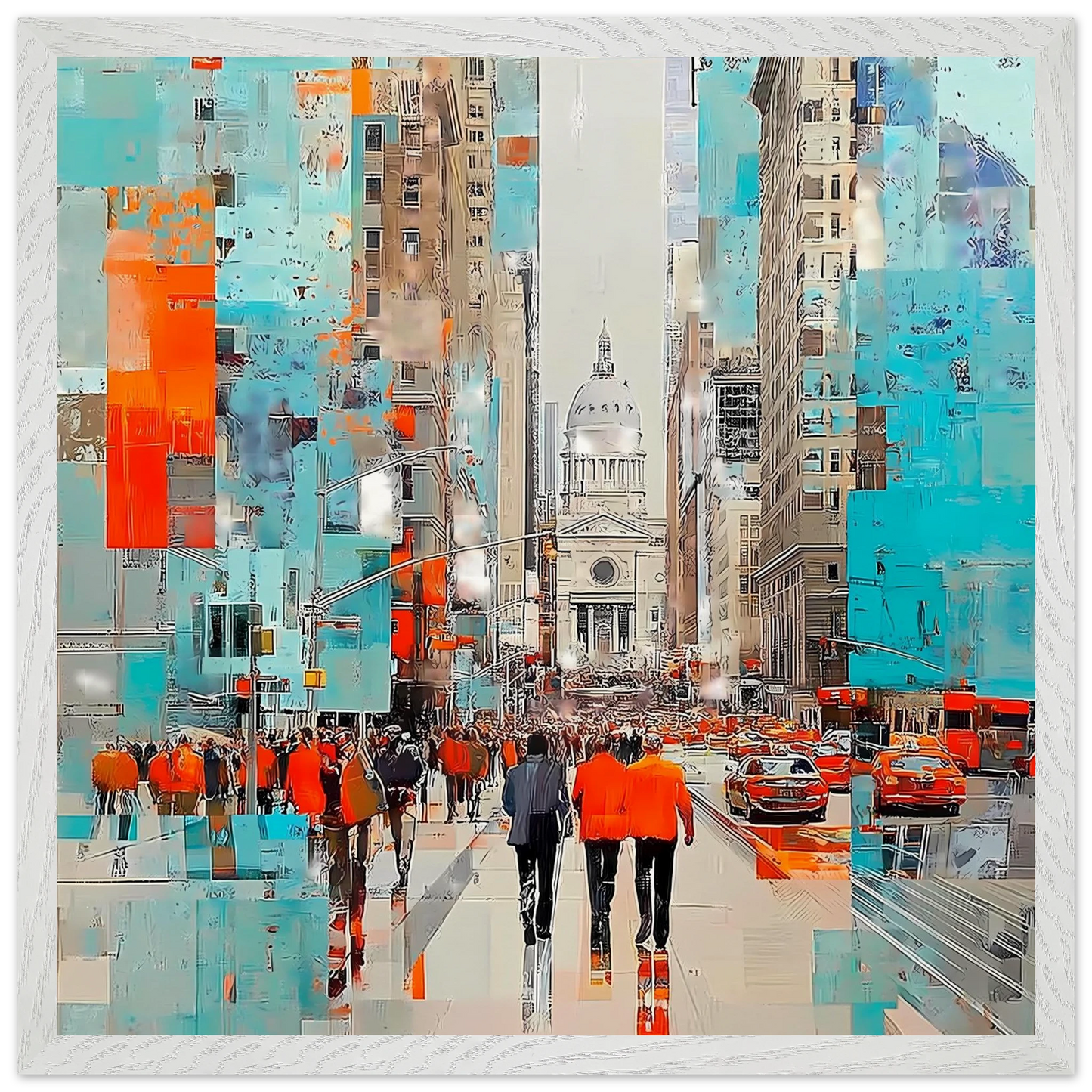 Avenue Cathédrale — tableau encadré bois — vue 12 — art mural STNCL